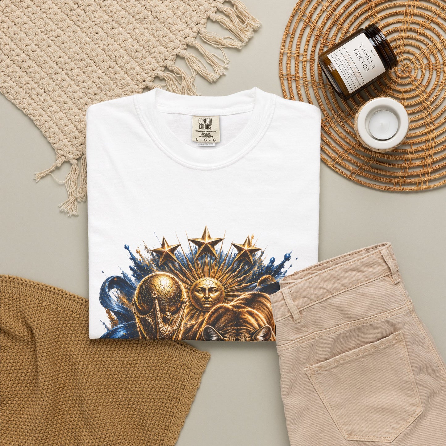 Argentina Football 'Puma de las Pampas' World Cup 2026 – Celestial Trophy | Premium Graphic Tee