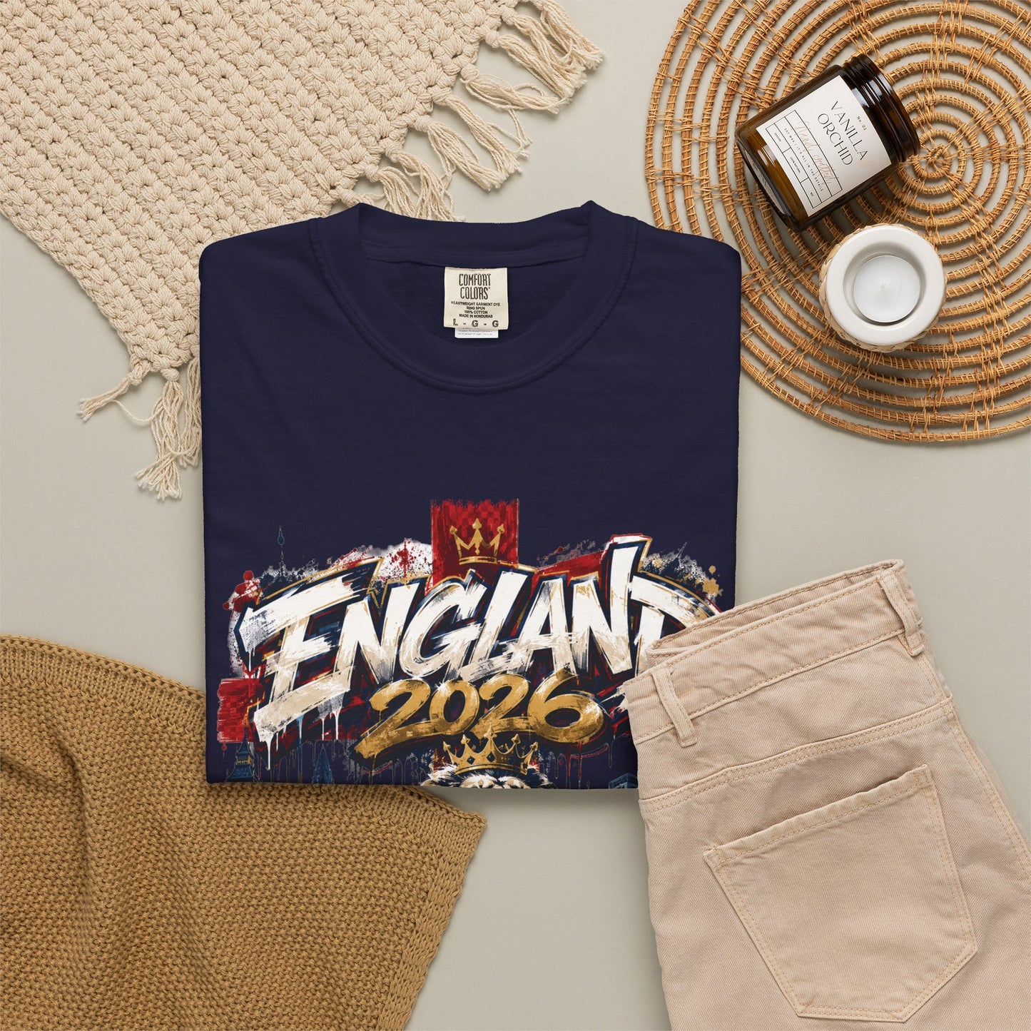 England Football 'Three Lions' Street Graffiti – World Cup 2026 | Premium Graphic Tee