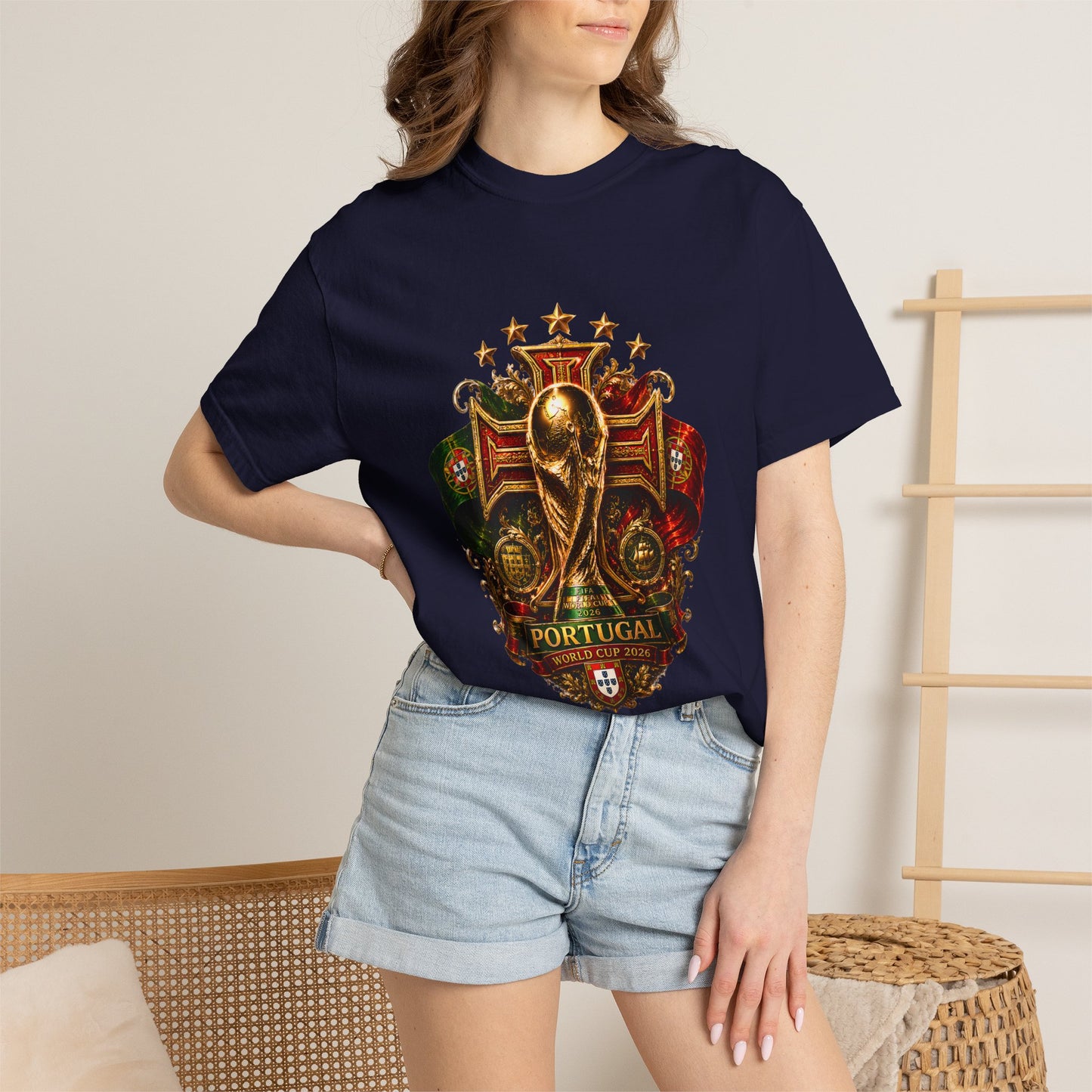 Portugal Football World Cup 2026 Sovereign Shield Crest – Imperial Glory | Premium Summer Tee