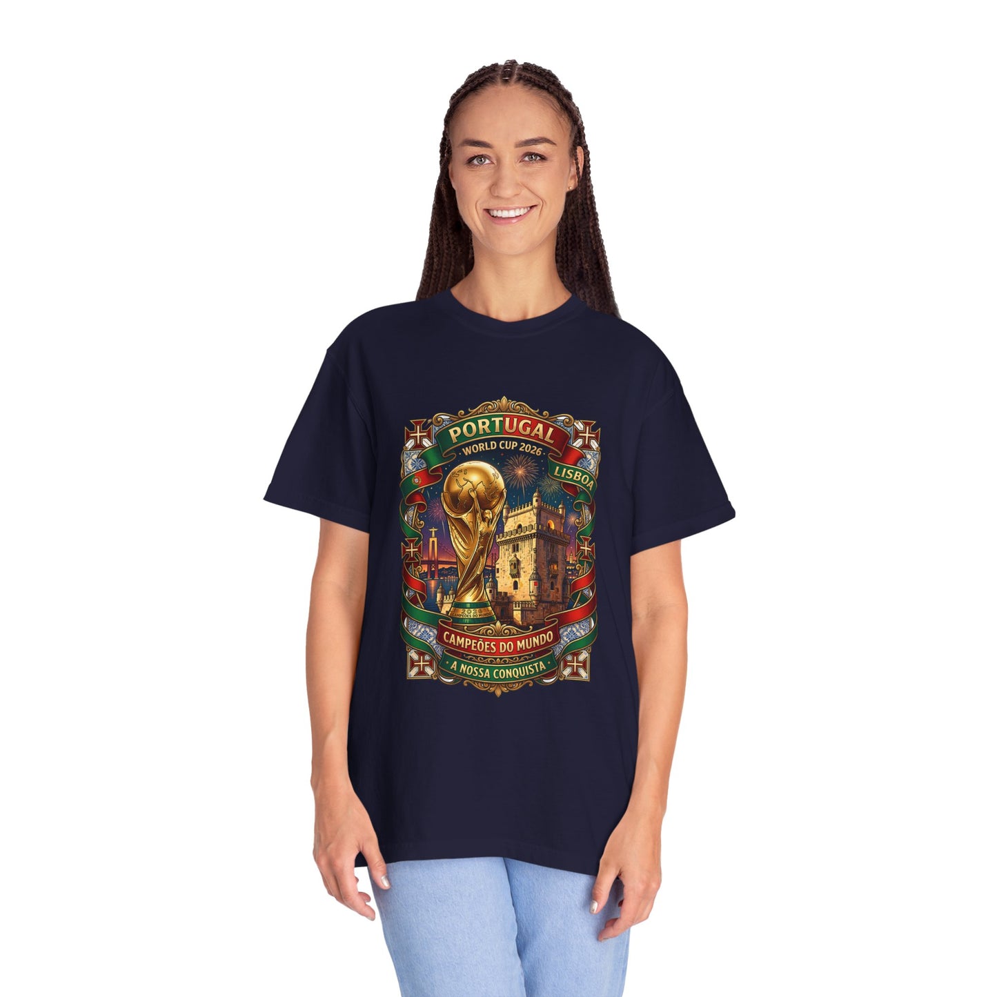 Portugal Football World Cup 2026 'A Nossa Conquista' Celebration Shield | Premium Graphic Tee