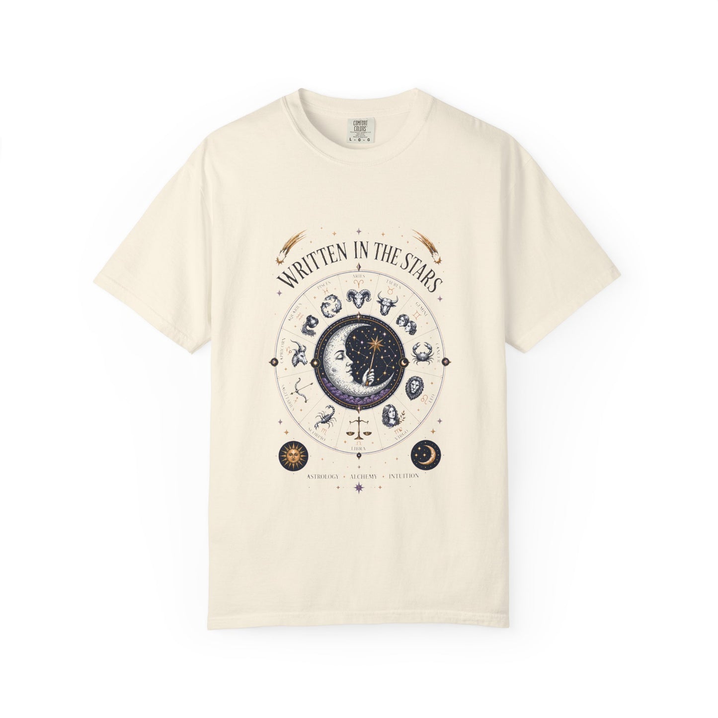 Written In The Stars Astrology Zodiac Wheel Halloween | Premium Graphic Tee