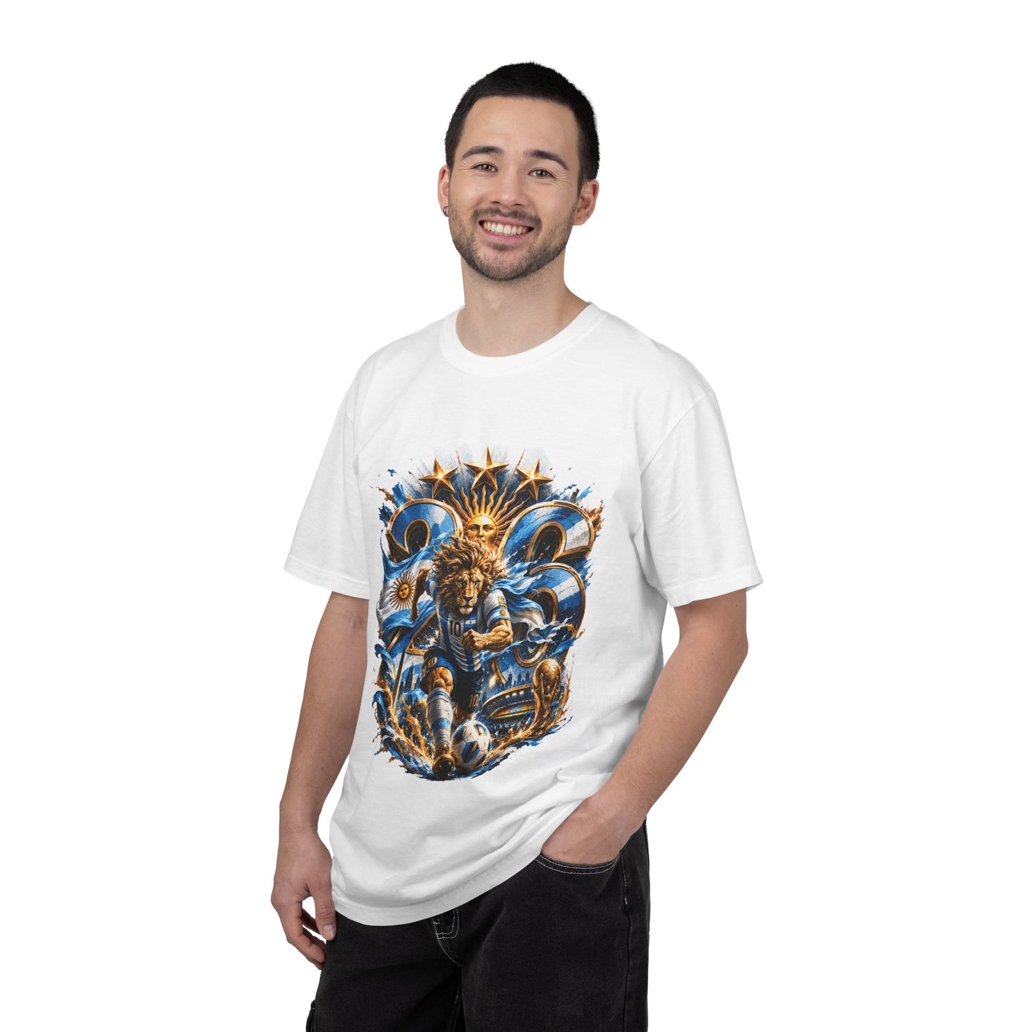 Argentina Football 'Leon de la Patria' World Cup 2026 Monogram – Premium Graphic Tee