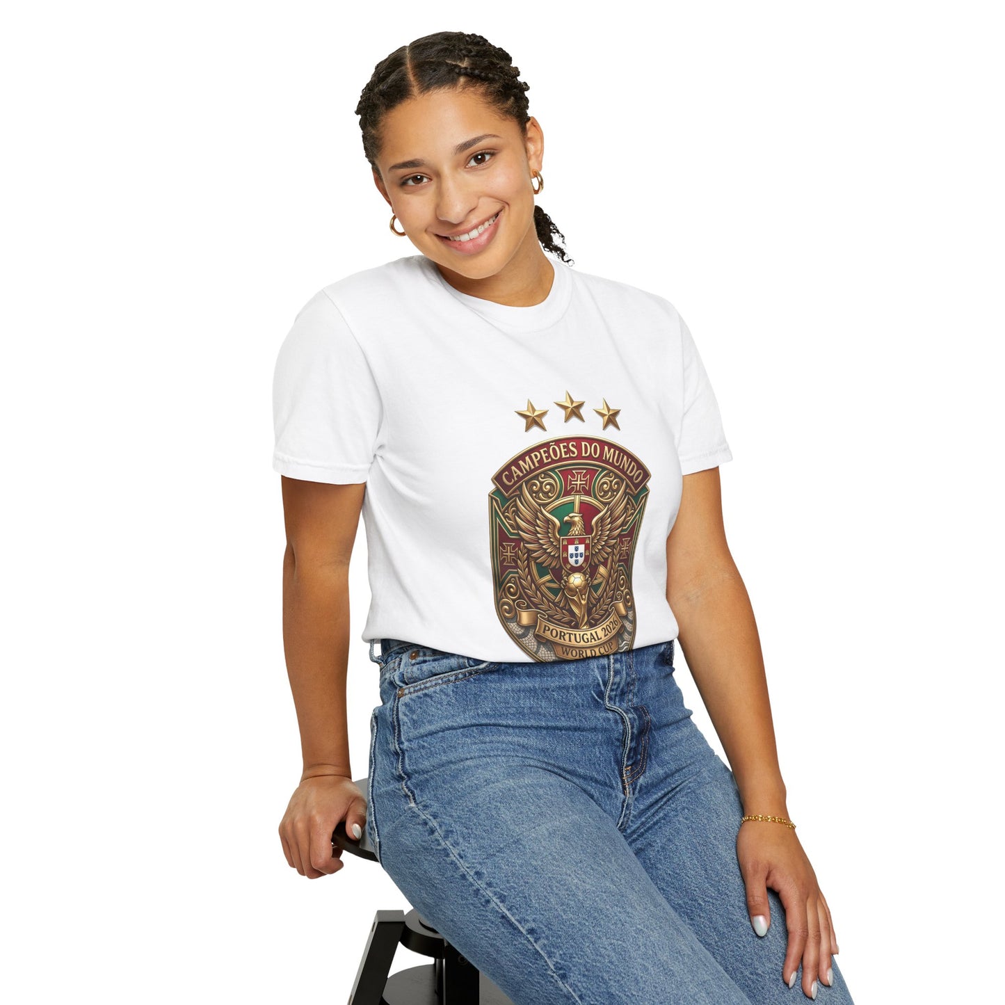 Portugal Football World Cup 2026 'Campeões do Mundo' Sovereign Shield | Premium Graphic Tee