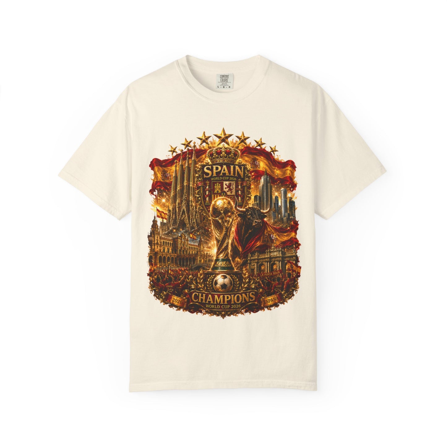 Spain Football World Cup 2026 'Reino de Campeões' Ultimate Collage | Premium Graphic Tee