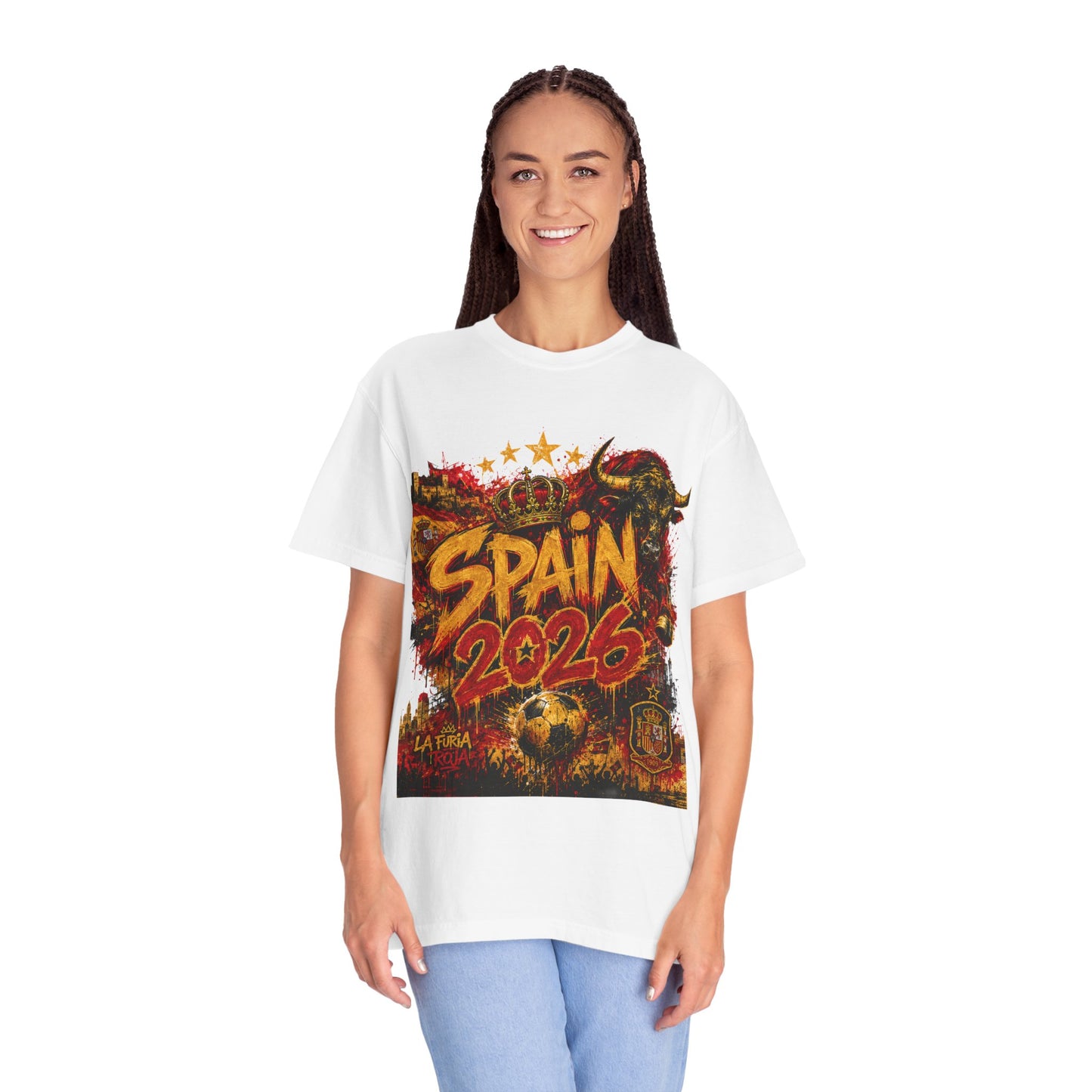 Spain Football World Cup 2026 'Fúria de Ouro' Graffiti Championship | Premium Graphic Tee