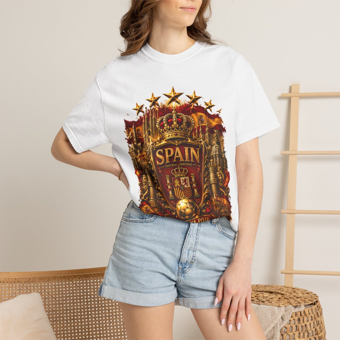 Spain Football 'Heritage Imperial' Epic Championship Shield | Premium Graphic Tee