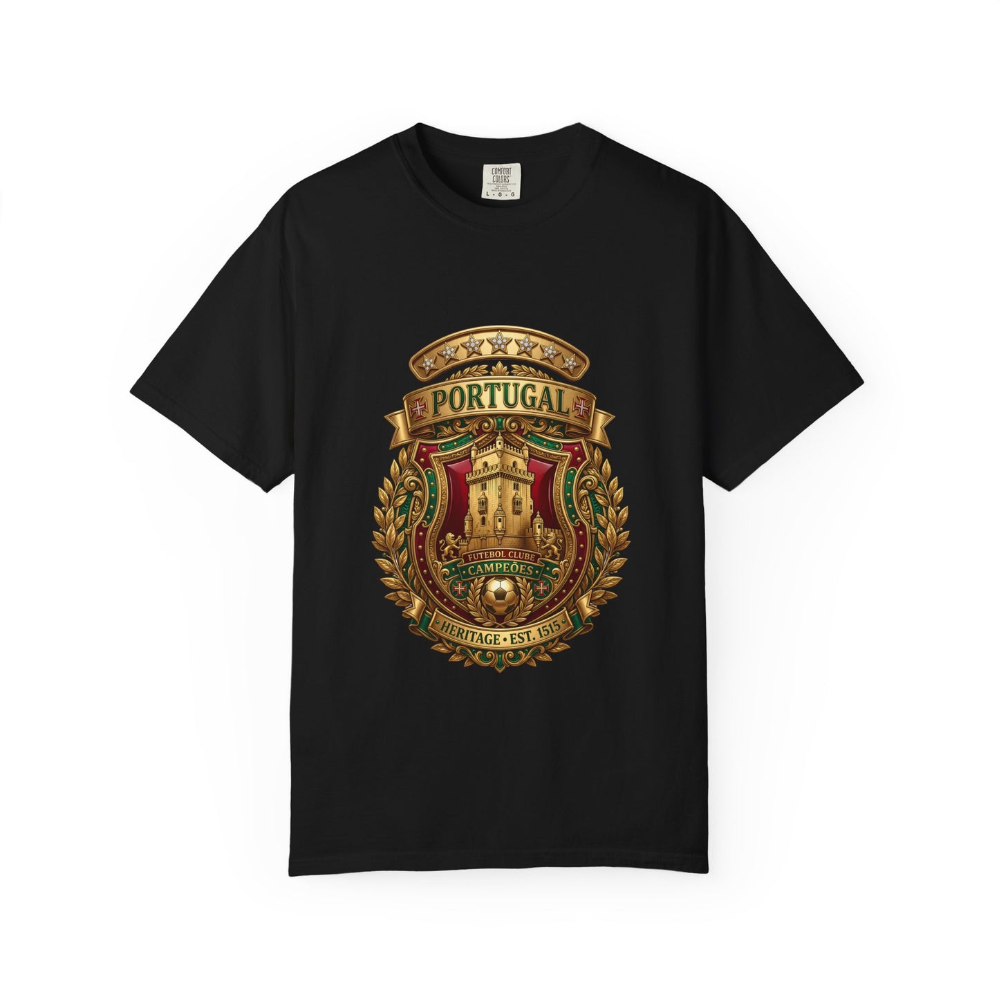 Portugal Football 'Torre de Belém' Heritage Shield | Premium Graphic Tee