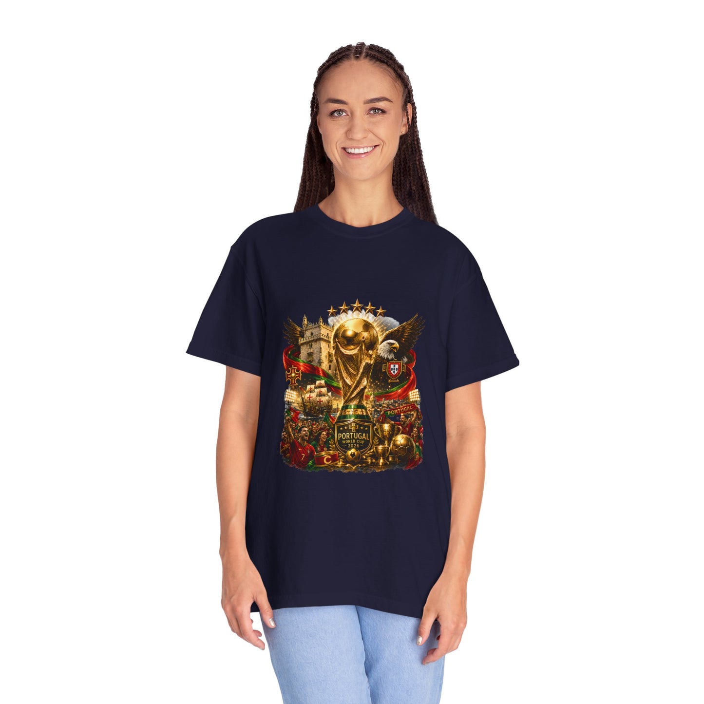 Portugal Football World Cup 2026 'Nação de Campeões' Epic Collage | Premium Graphic Tee