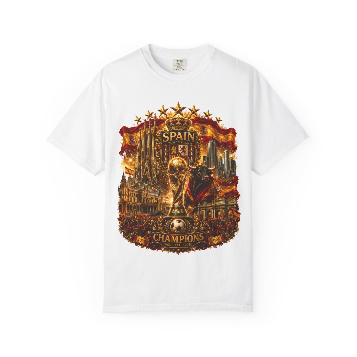 Spain Football World Cup 2026 'Reino de Campeões' Ultimate Collage | Premium Graphic Tee