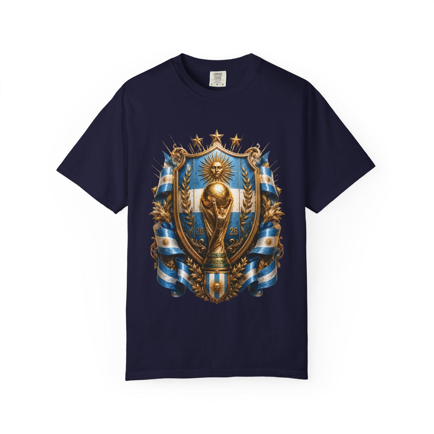 Argentina Football World Cup 2026 Sovereign Trophy Shield | Premium Graphic Tee
