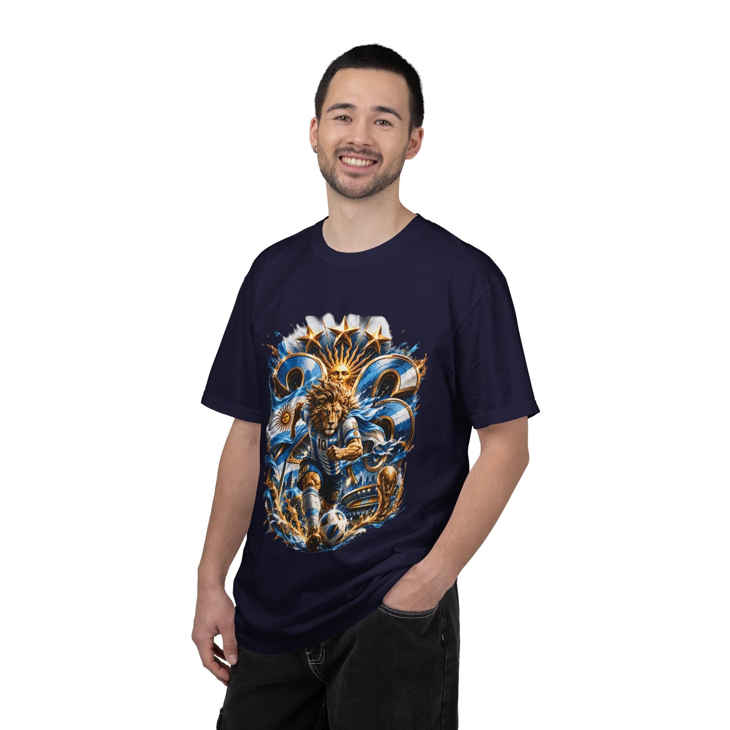 Argentina Football 'Leon de la Patria' World Cup 2026 Monogram – Premium Graphic Tee