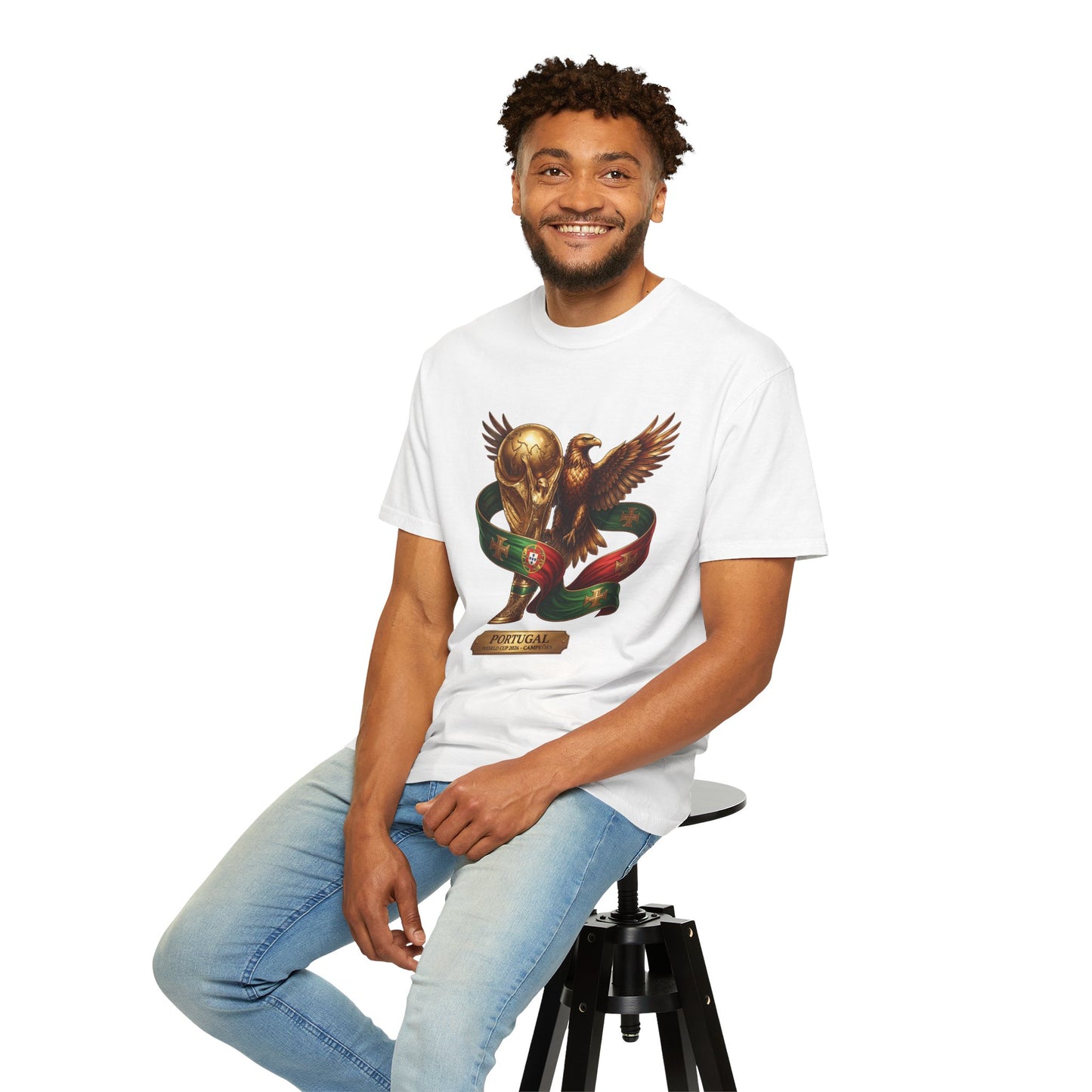 Portugal Football World Cup 2026 'Triumph of the Eagle' Trophy Graphic – Imperial Glory | Premium Summer Tee