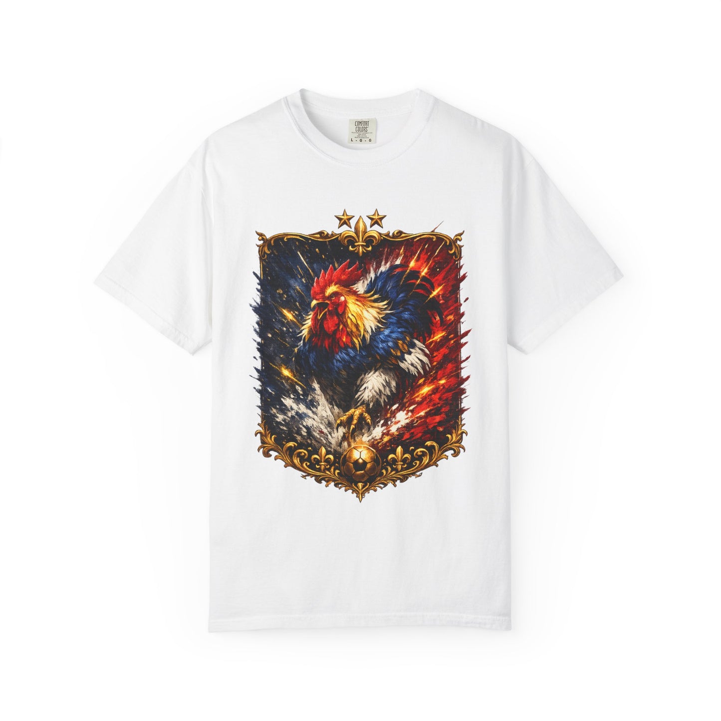 France Football Gallic Rooster Kinetic Shield – Golden Glory | Premium Graphic Tee