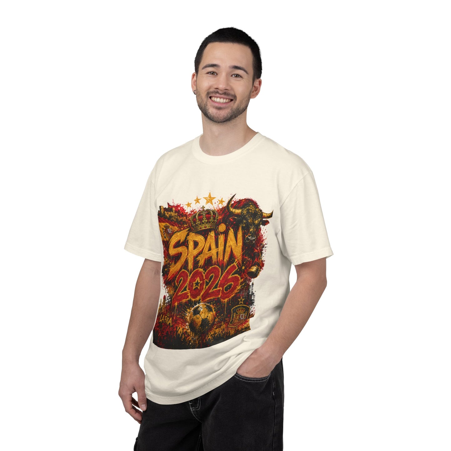 Spain Football World Cup 2026 'Fúria de Ouro' Graffiti Championship | Premium Graphic Tee