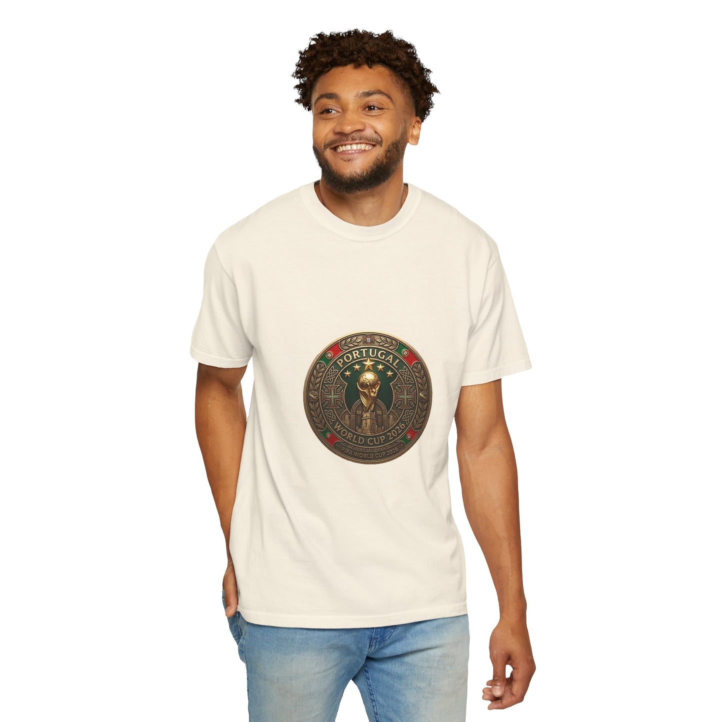 Portugal Football World Cup 2026 'Medalha de Honra' Round Medallion | Premium Graphic Tee
