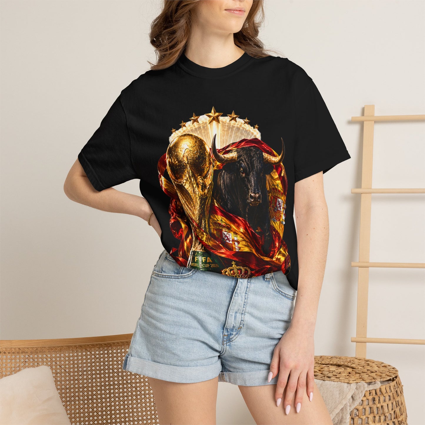 Spain Football World Cup 2026 'Furia del Toro' Champion Trophy | Premium Graphic Tee