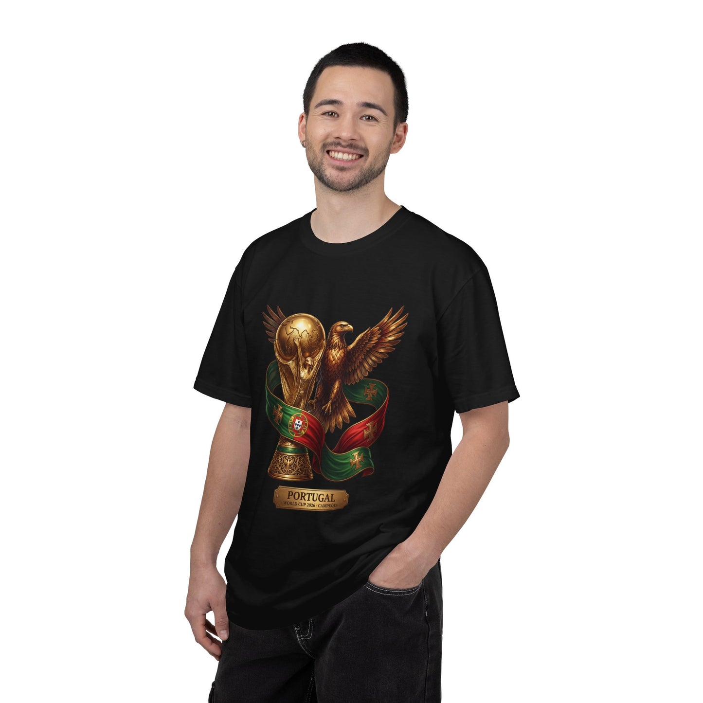 Portugal Football World Cup 2026 'Triumph of the Eagle' Trophy Graphic – Imperial Glory | Premium Summer Tee