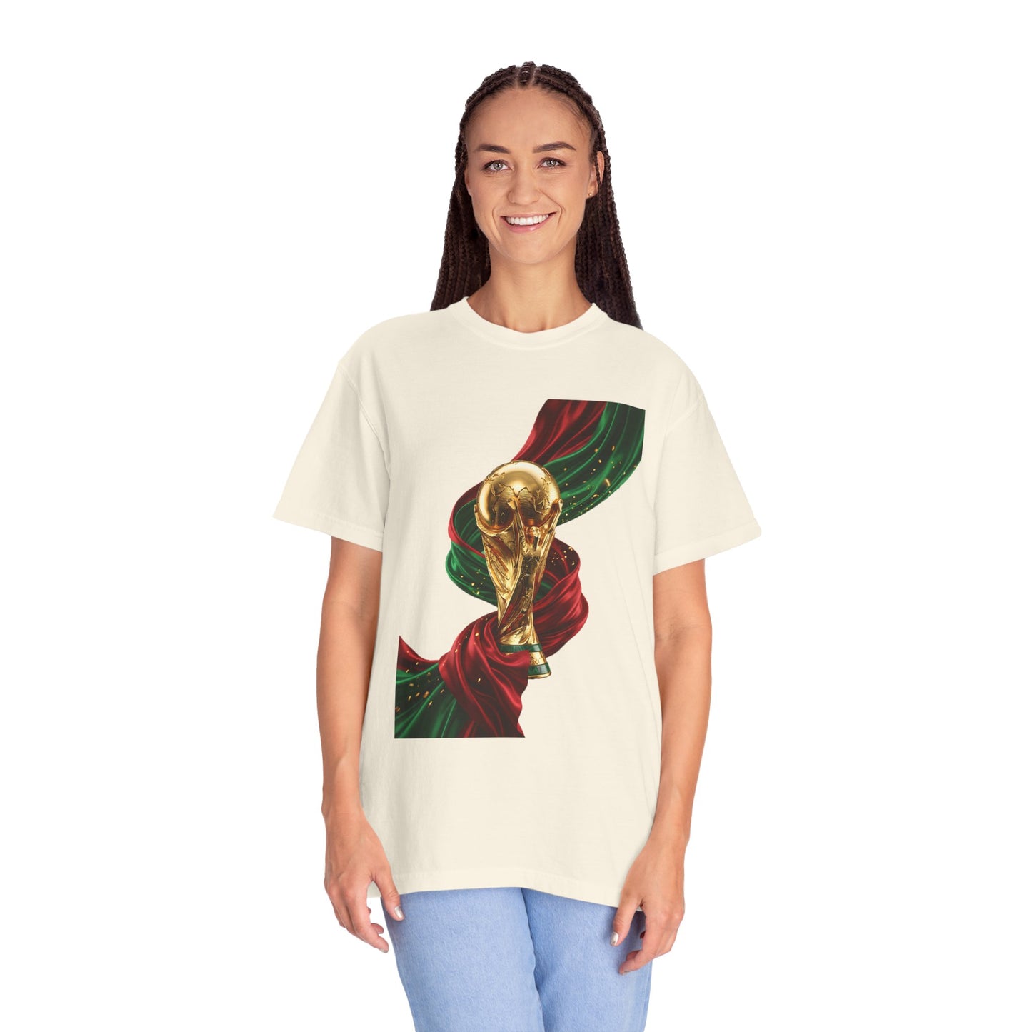 Portugal Football 'Onda de Glória' Dynamic Ribbon Trophy | Premium Graphic Tee