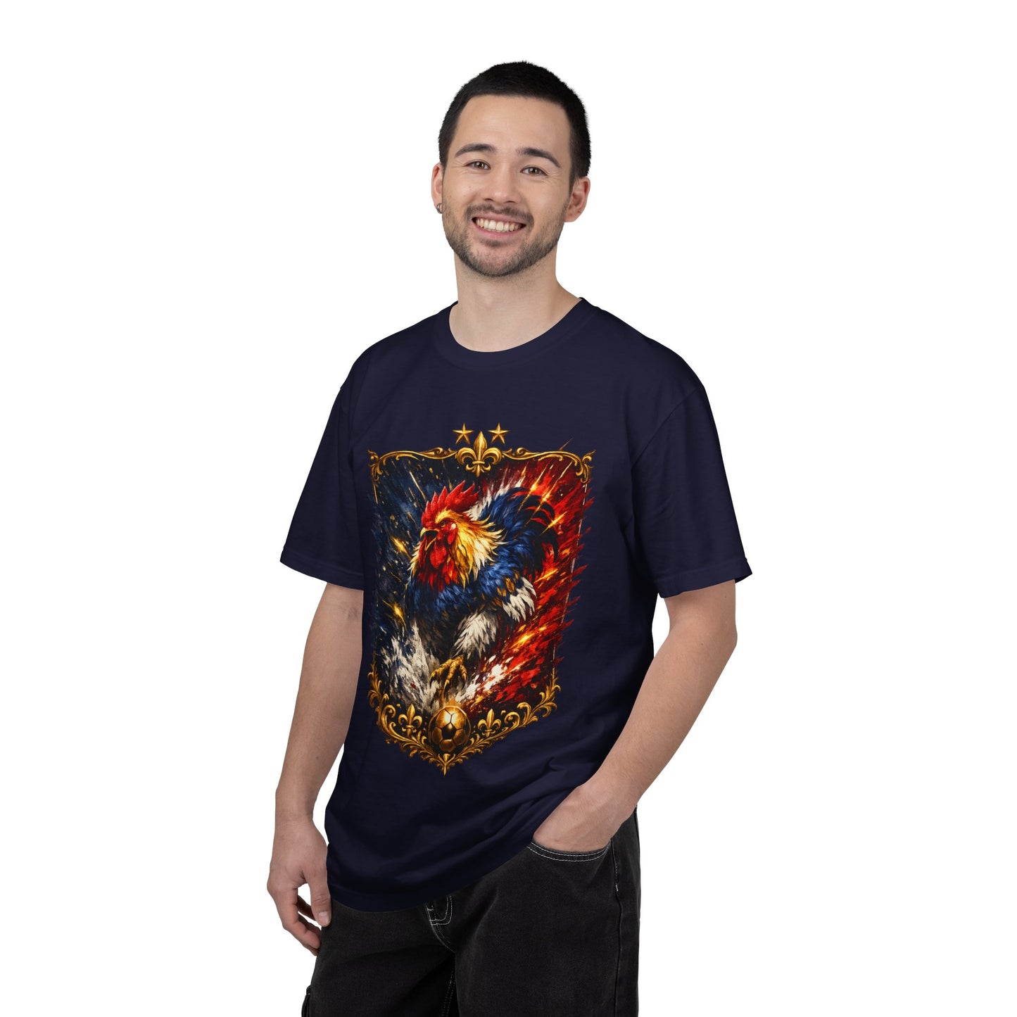 France Football Gallic Rooster Kinetic Shield – Golden Glory | Premium Graphic Tee