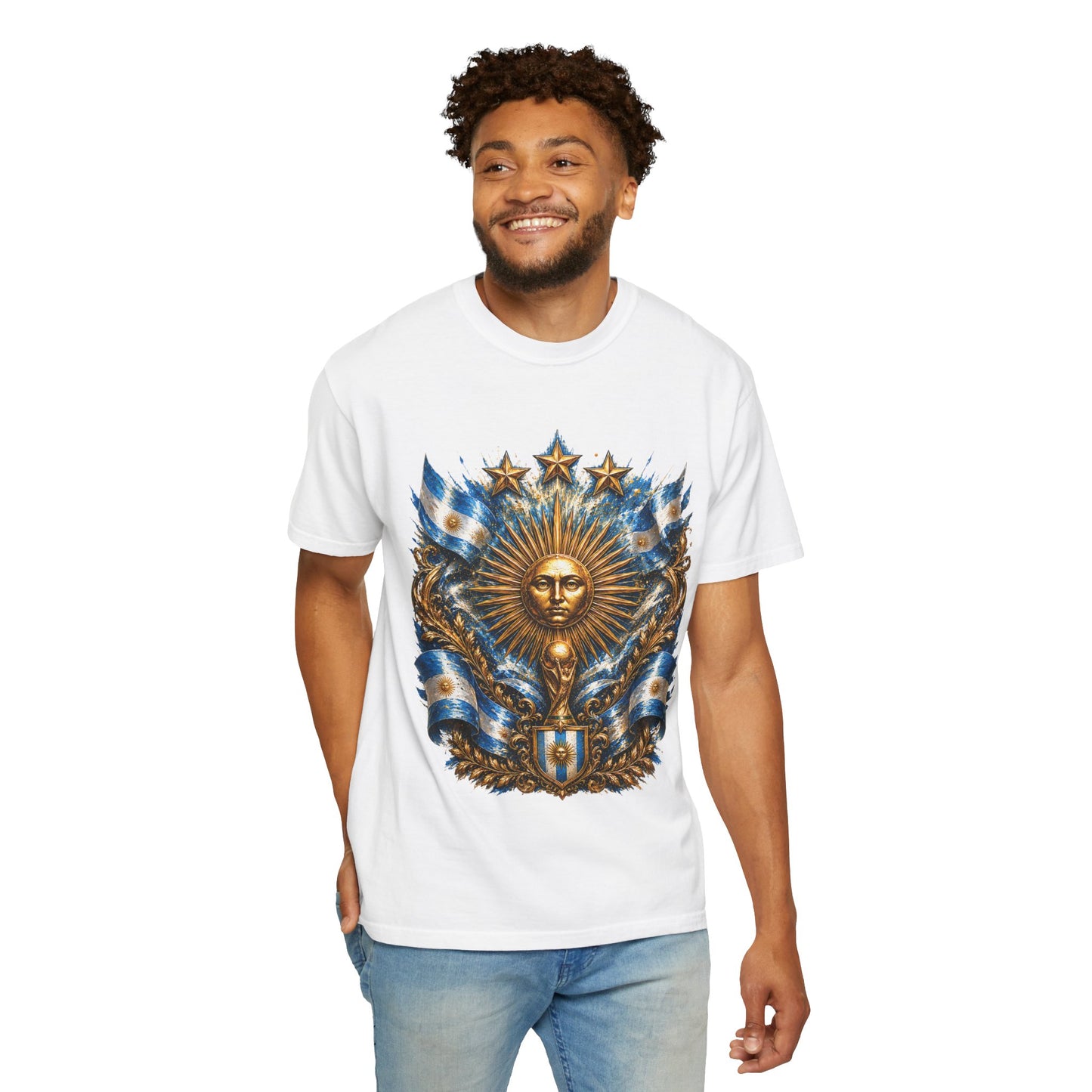 Argentina Football World Cup 2026 Sovereign Sun Crest – Imperial Glory | Premium Summer Tee