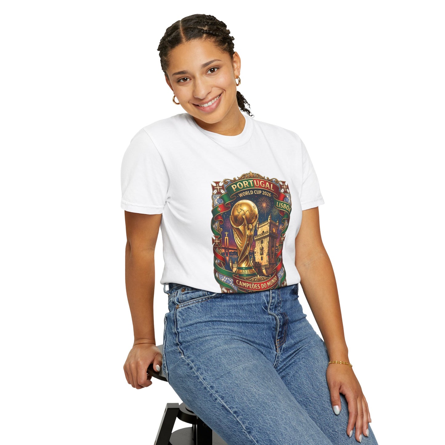 Portugal Football World Cup 2026 'A Nossa Conquista' Celebration Shield | Premium Graphic Tee