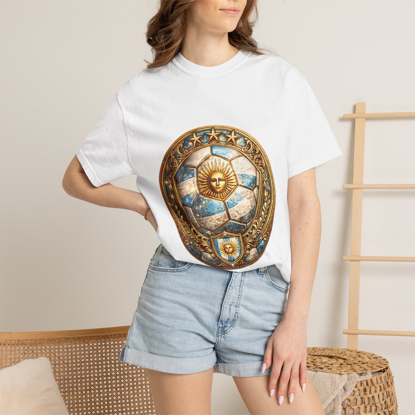 Argentina Football World Cup 2026 Sovereign Shield Medallion | Premium Summer Tee