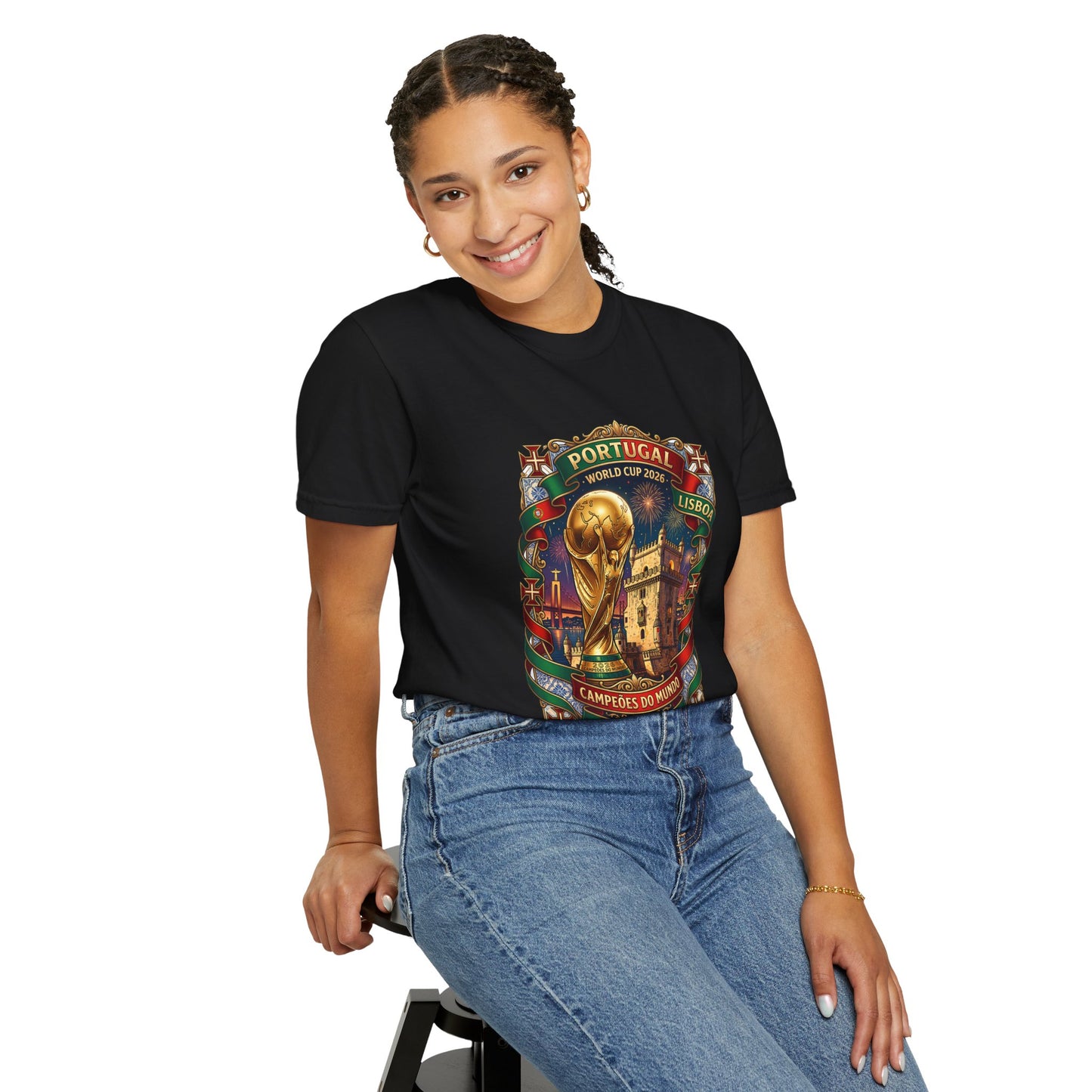 Portugal Football World Cup 2026 'A Nossa Conquista' Celebration Shield | Premium Graphic Tee