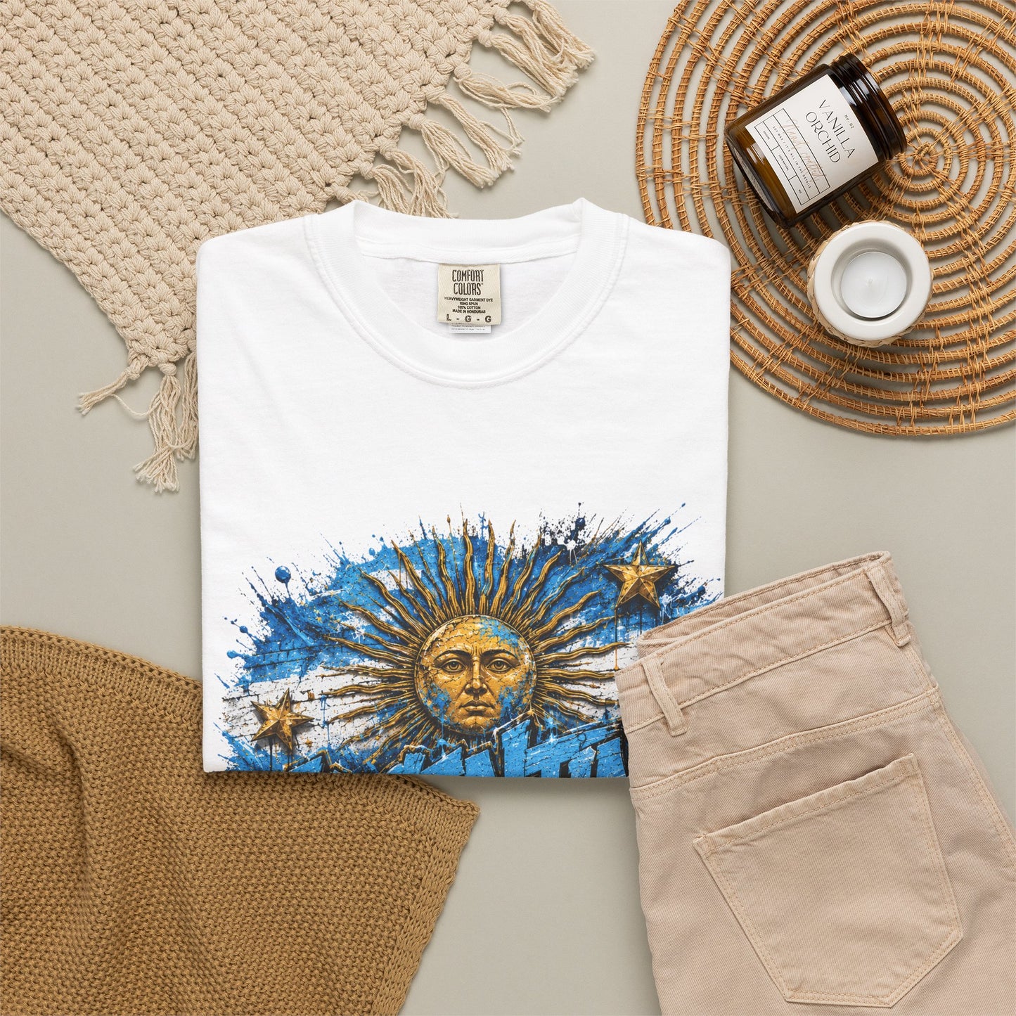 Argentina Football 'Street Glory' World Cup 2026 Graffiti – Paint Splatter | Premium Summer Tee