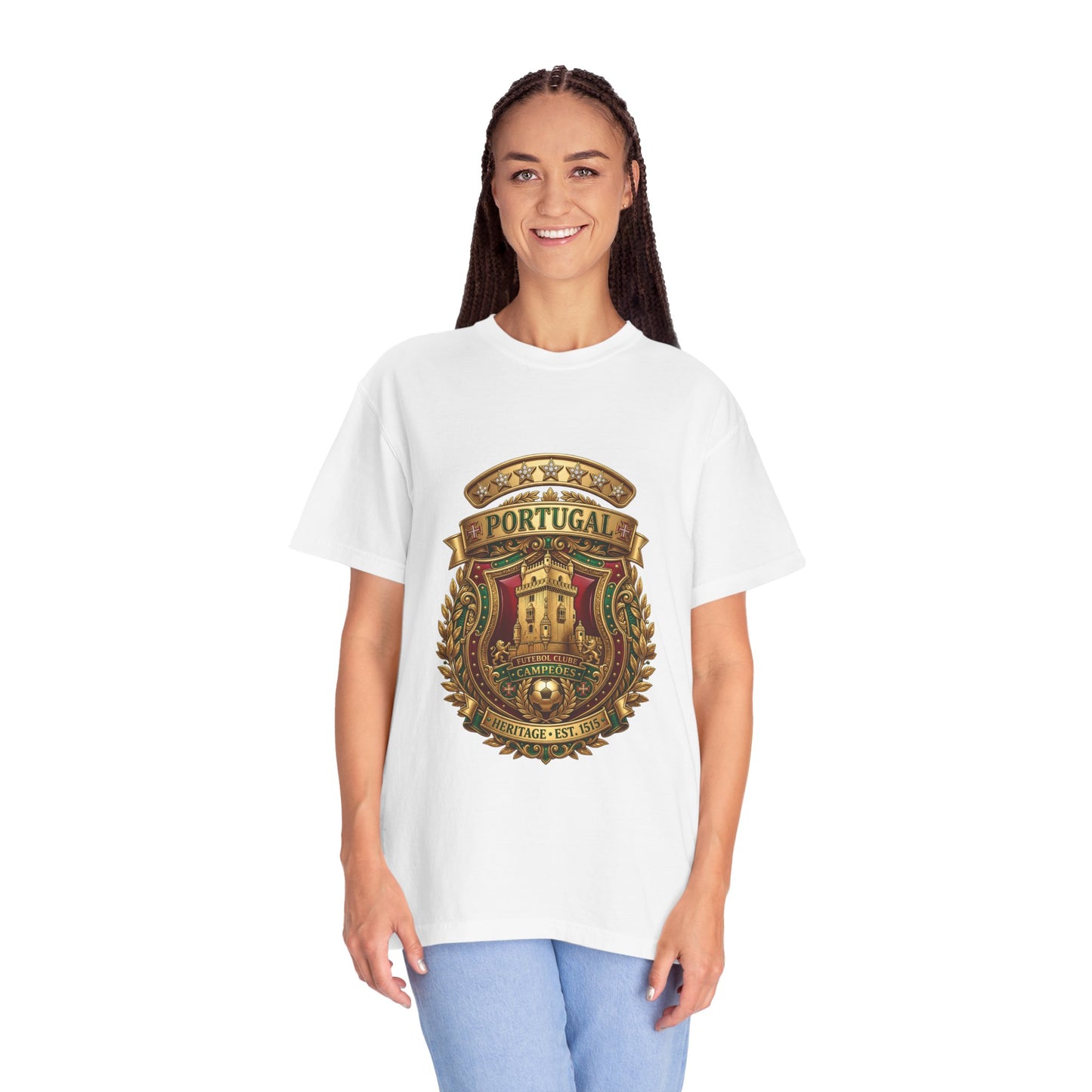 Portugal Football 'Torre de Belém' Heritage Shield | Premium Graphic Tee
