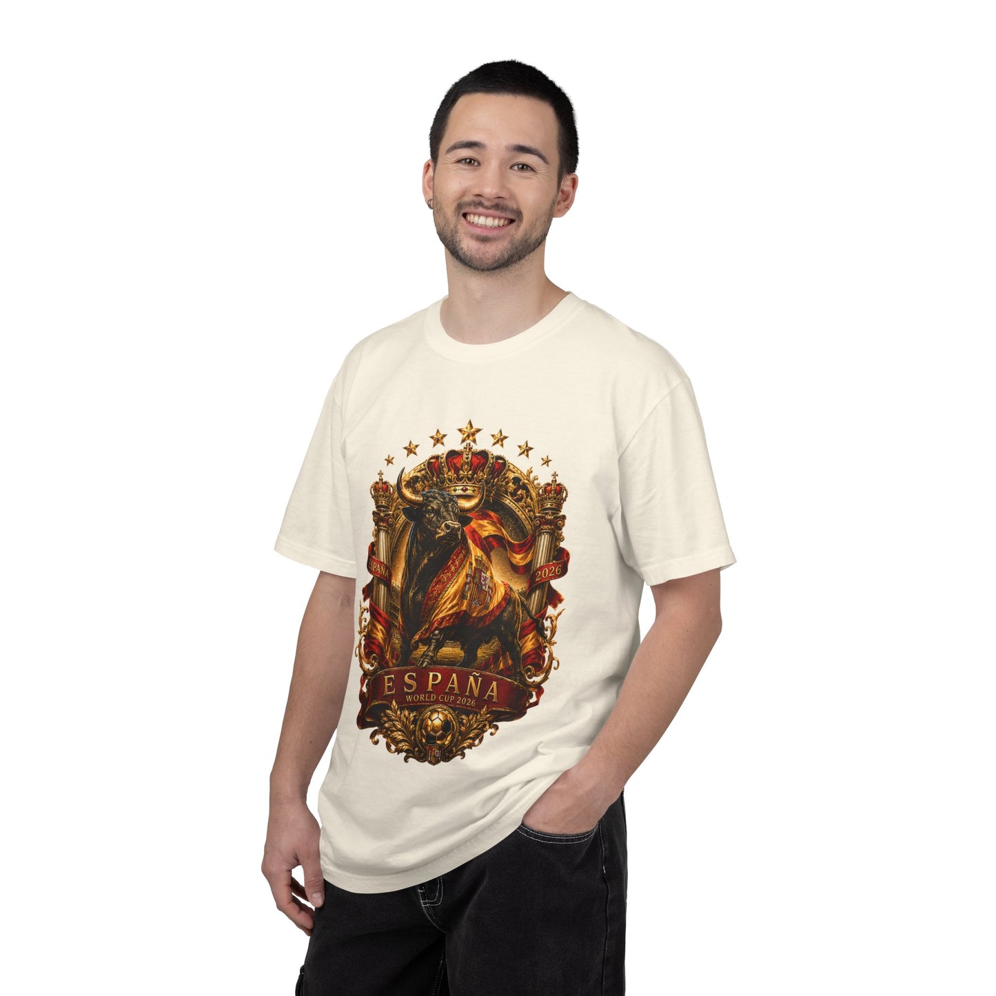 Spain Football World Cup 2026 'Toro de Oro' Imperial Crest | Premium Graphic Tee