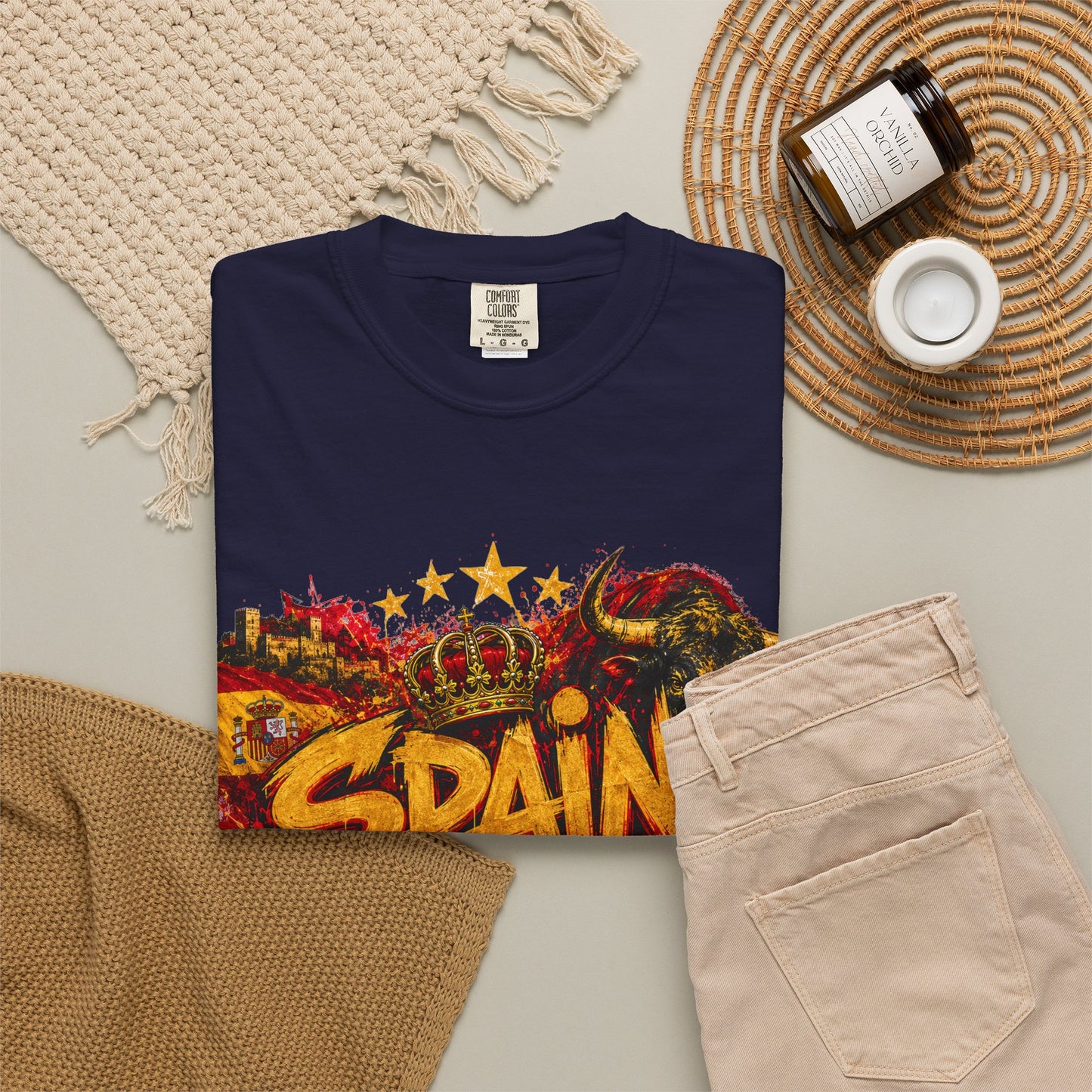 Spain Football World Cup 2026 'Fúria de Ouro' Graffiti Championship | Premium Graphic Tee