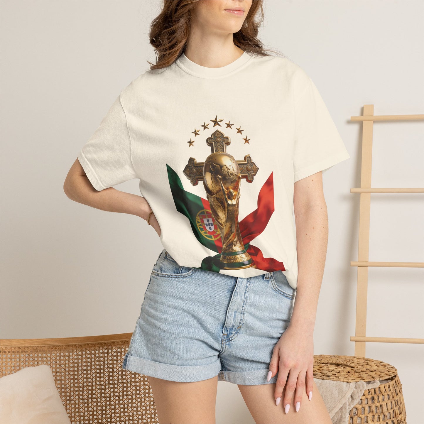 Portugal Football 'Cruz Sagrada' Majestic Trophy | Premium Graphic Tee