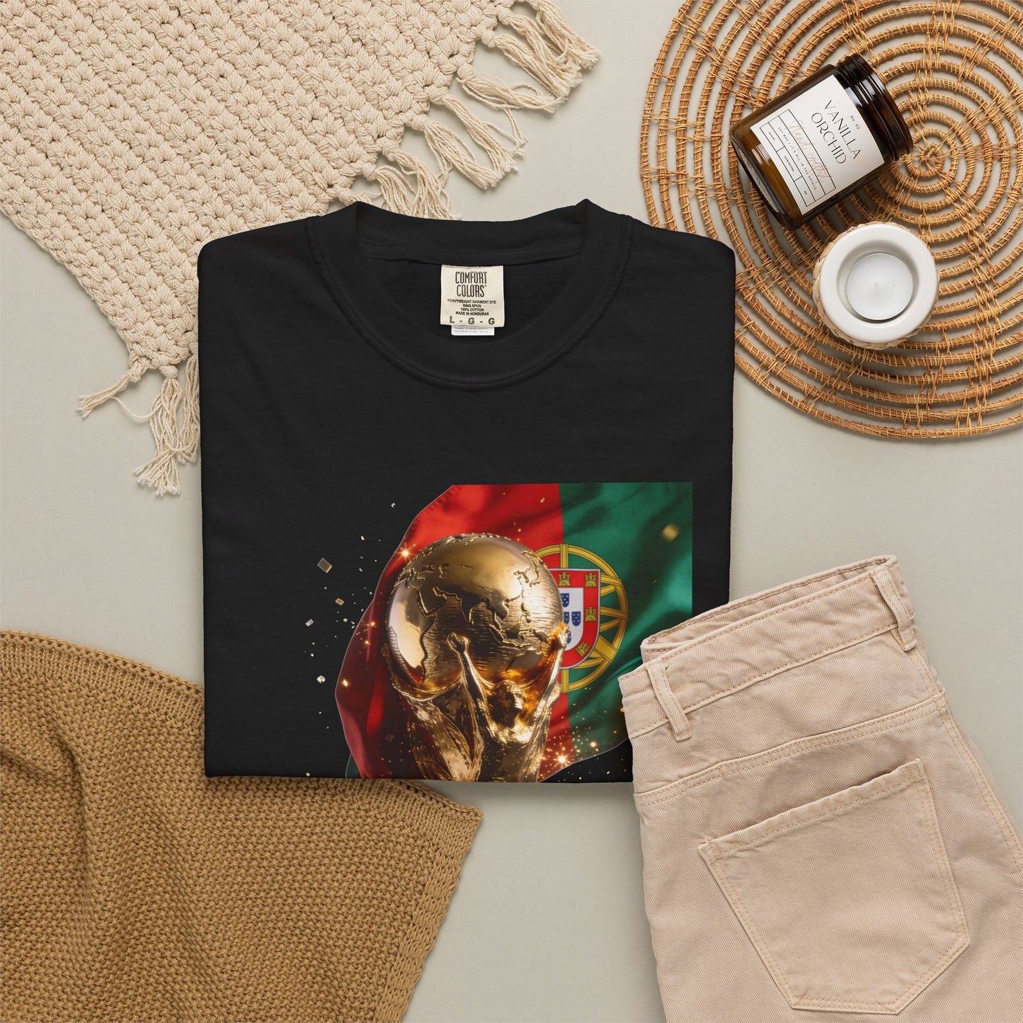 Portugal Football 'Taça de Glória' Wrapped Trophy Emblem | Premium Graphic Tee