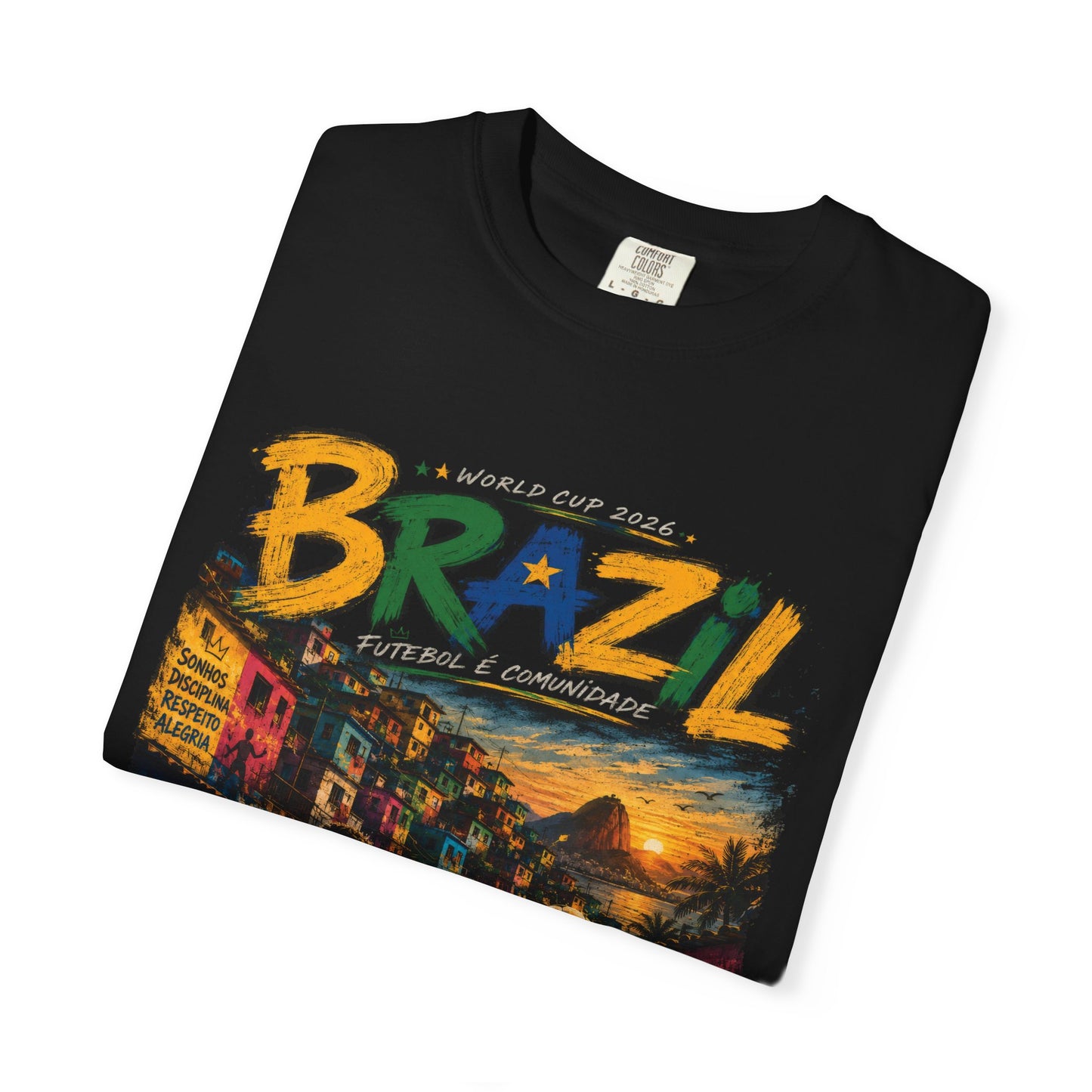 Brazil Favela World Cup 2026 T-Shirt PNG | Joga Bonito Street Soccer Graphic Tee | Copa Do Mundo Fan Gift