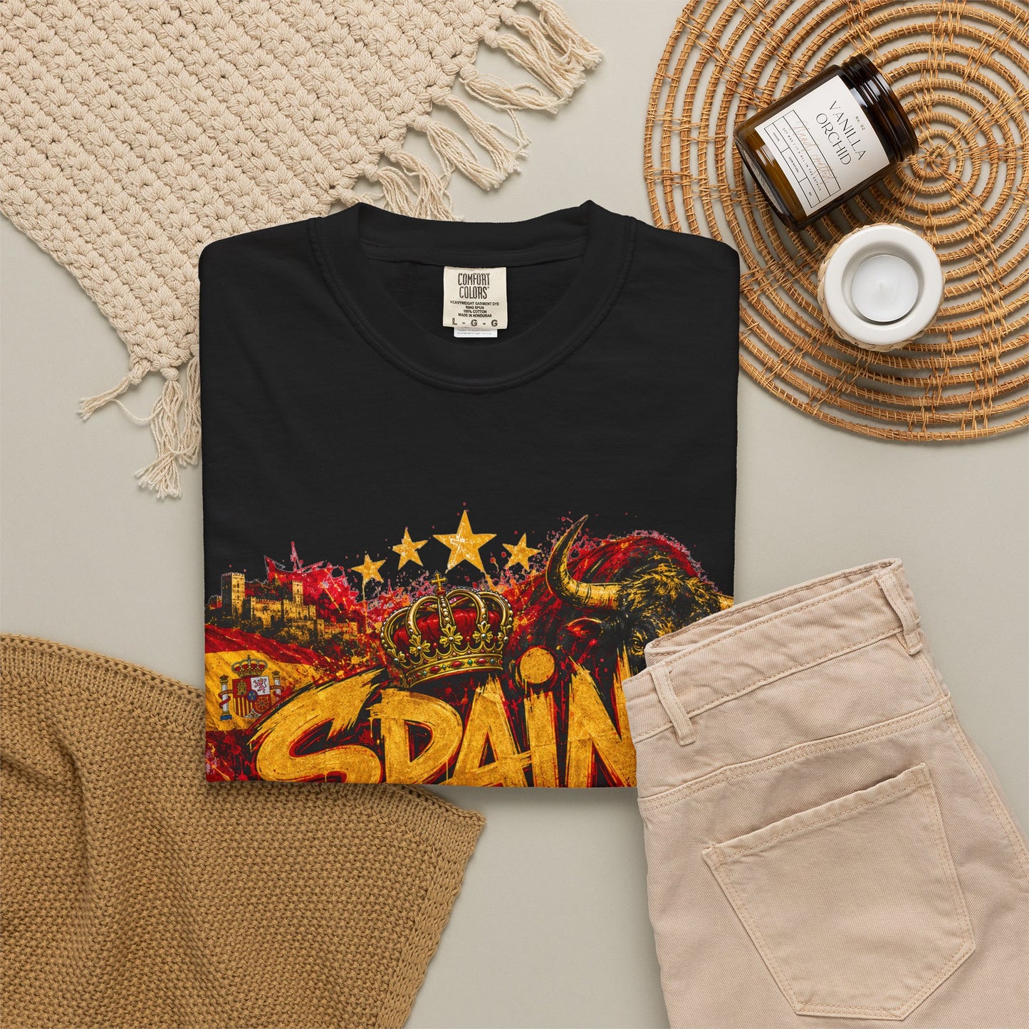 Spain Football World Cup 2026 'Fúria de Ouro' Graffiti Championship | Premium Graphic Tee