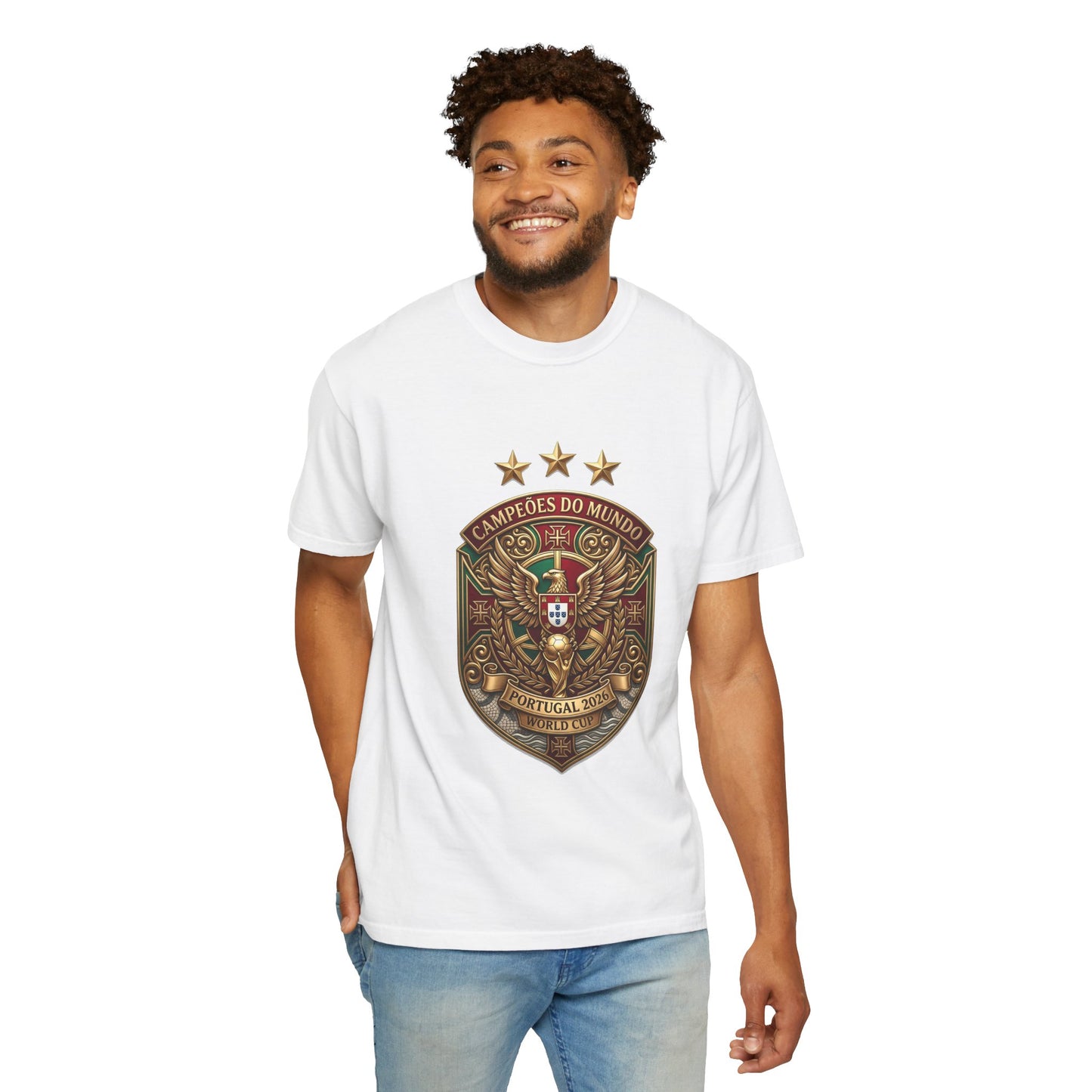 Portugal Football World Cup 2026 'Campeões do Mundo' Sovereign Shield | Premium Graphic Tee