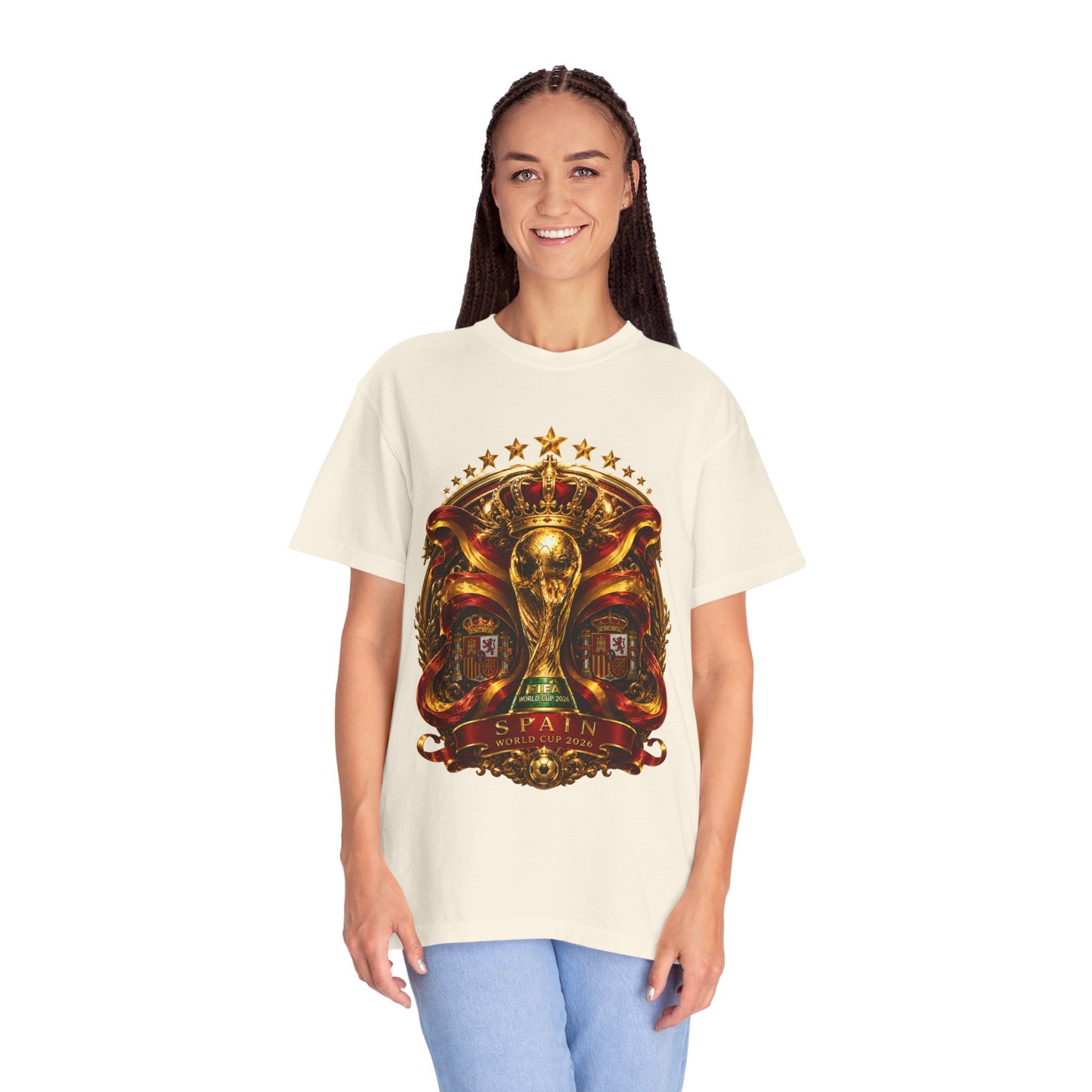 Spain Football World Cup 2026 'Monarca de Oro' Imperial Shield | Premium Graphic Tee