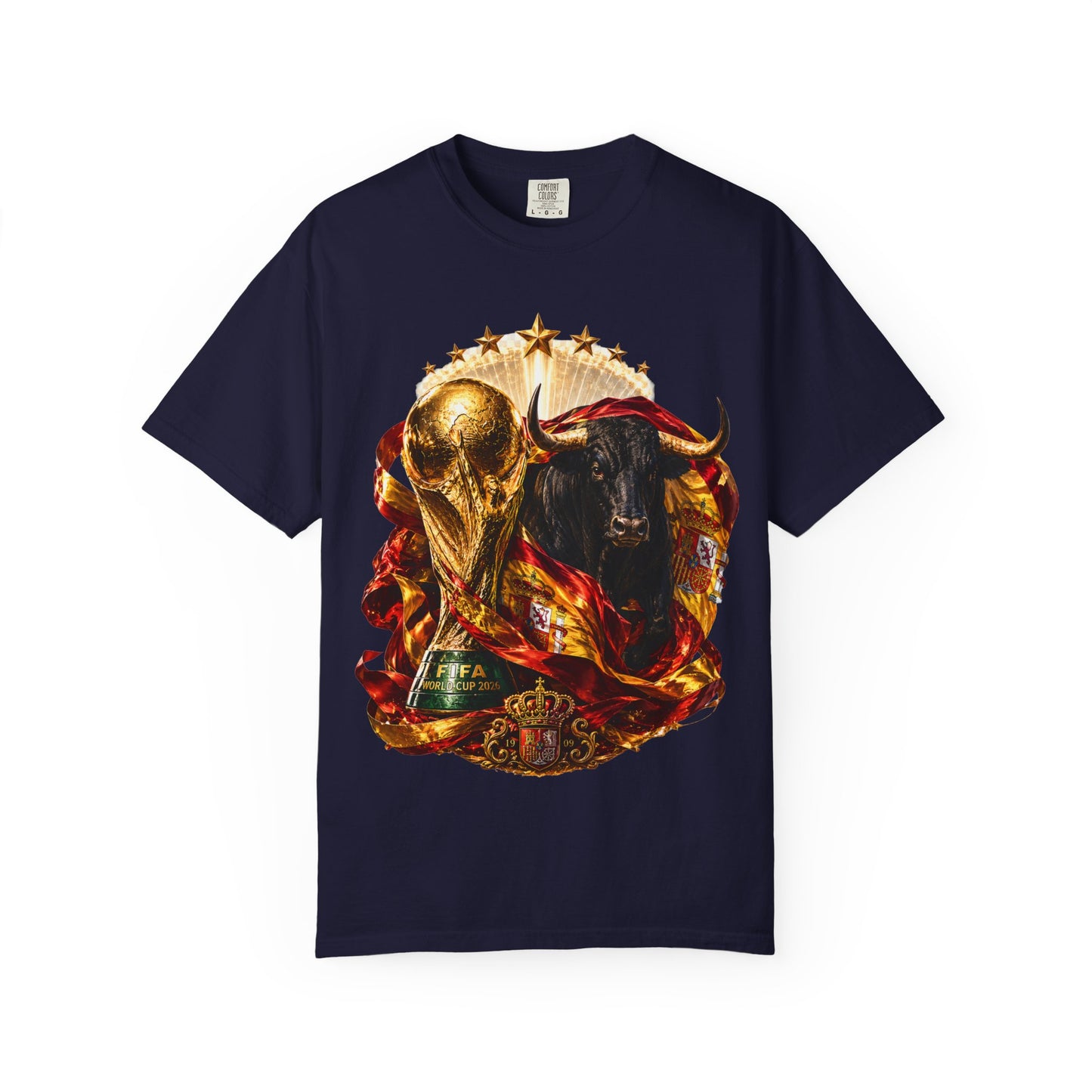 Spain Football World Cup 2026 'Furia del Toro' Champion Trophy | Premium Graphic Tee
