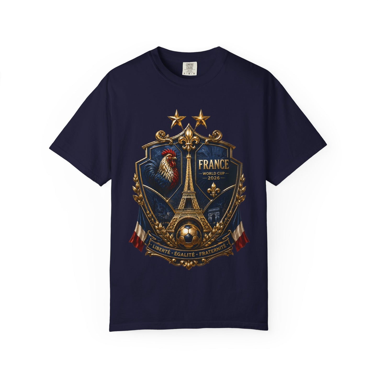 France Football World Cup 2026 'Liberté, Égalité, Fraternité' Crest | Premium Graphic Tee