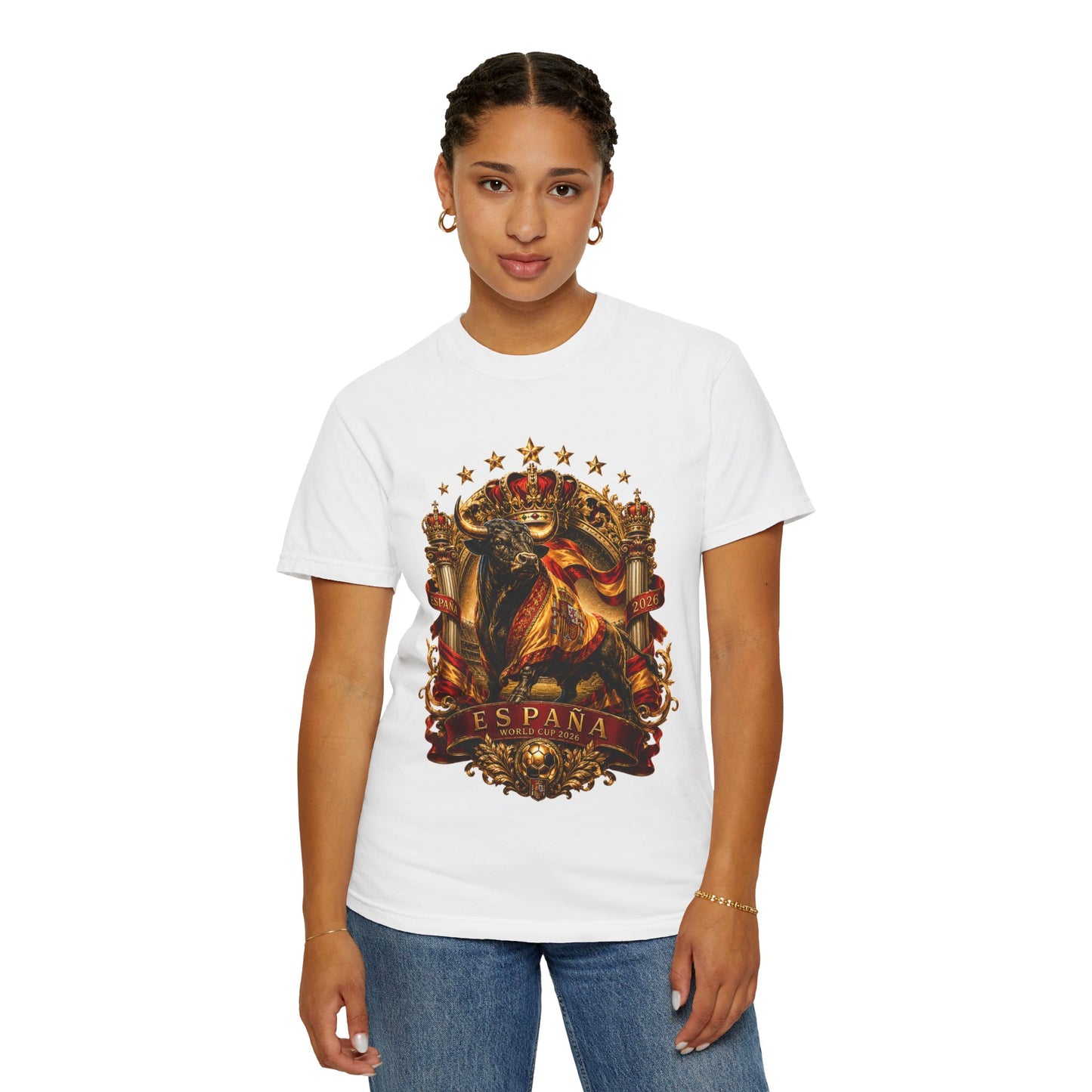 Spain Football World Cup 2026 'Toro de Oro' Imperial Crest | Premium Graphic Tee