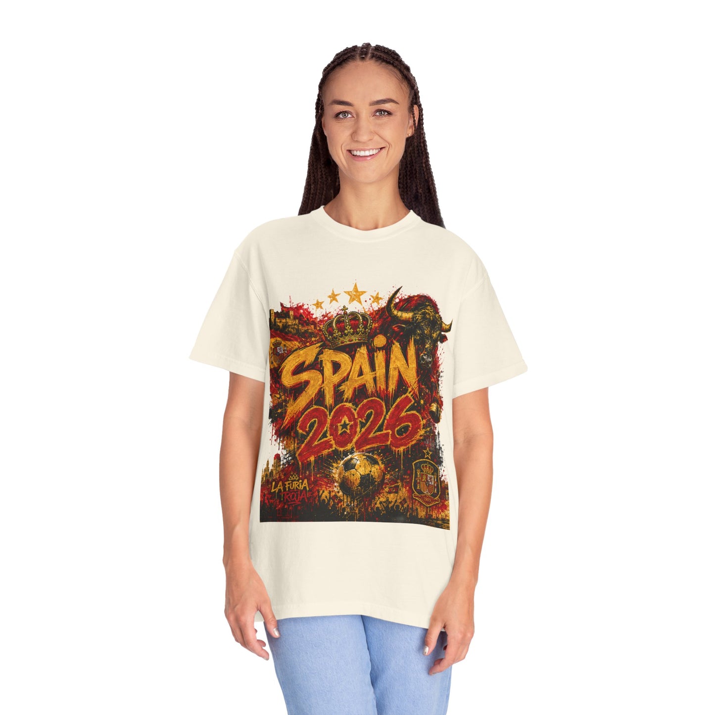 Spain Football World Cup 2026 'Fúria de Ouro' Graffiti Championship | Premium Graphic Tee