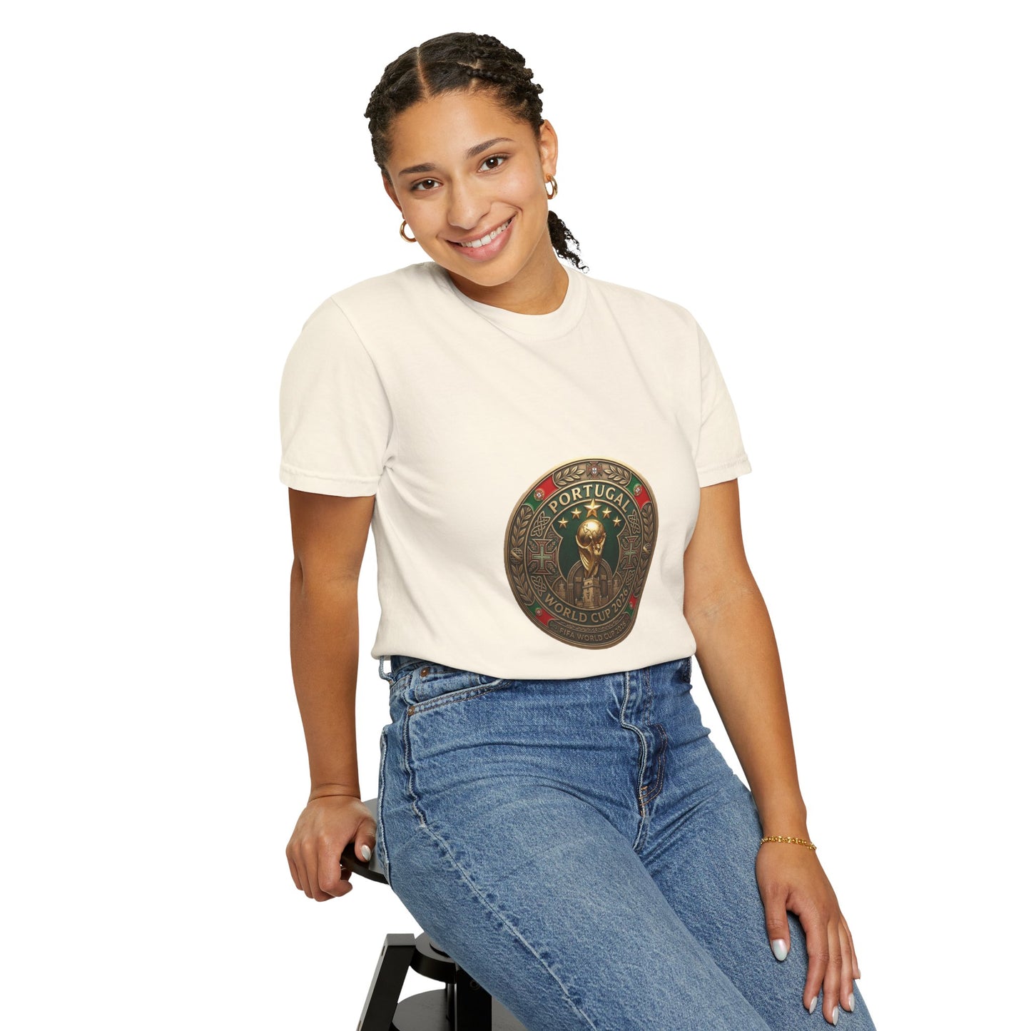 Portugal Football World Cup 2026 'Medalha de Honra' Round Medallion | Premium Graphic Tee