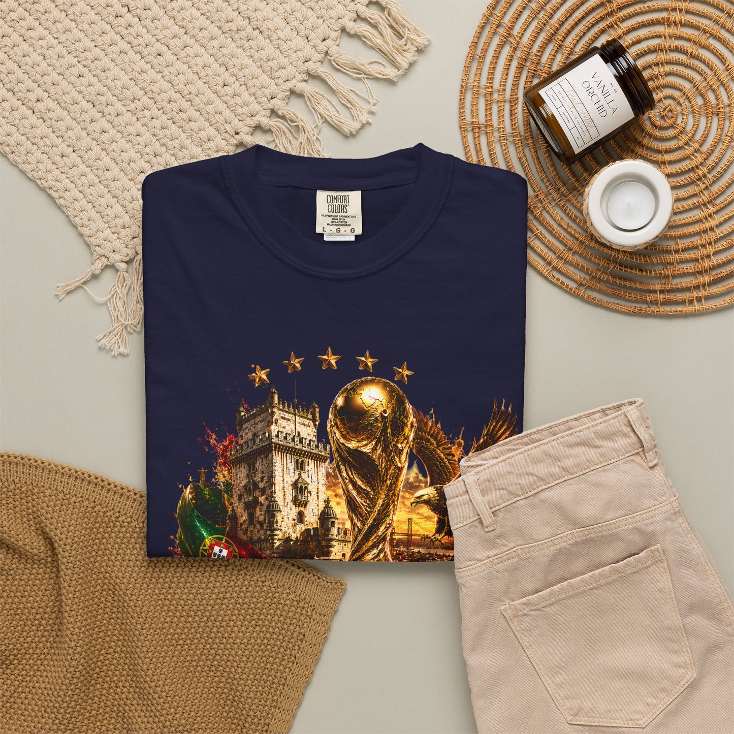 Portugal Football World Cup 2026 'Império de Glória' Epic Collage | Premium Graphic Tee