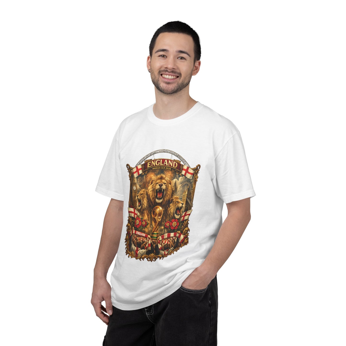England World Cup 2026 London Celebration – Three Lions | Premium Graphic Tee