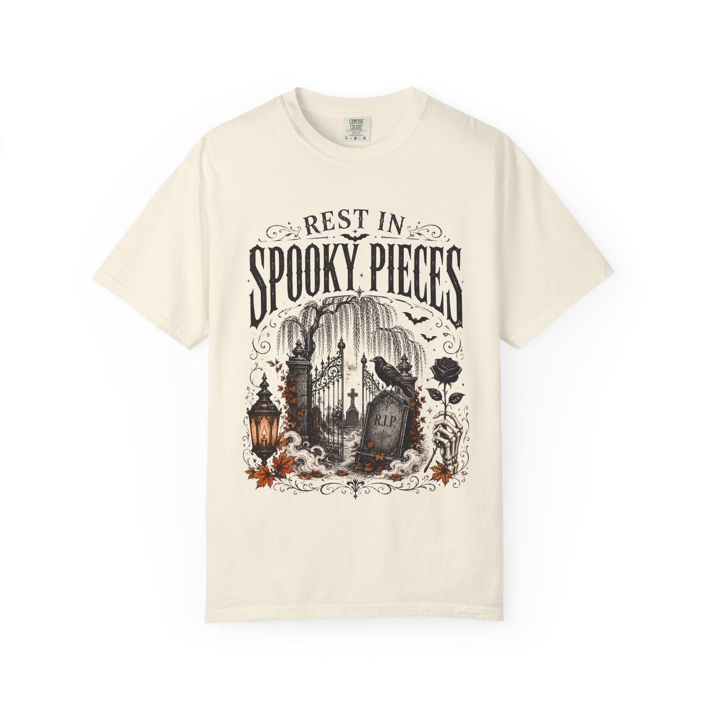 Rest In Spooky Pieces Graveyard Gothic Halloween | Premium Graphic Tee
