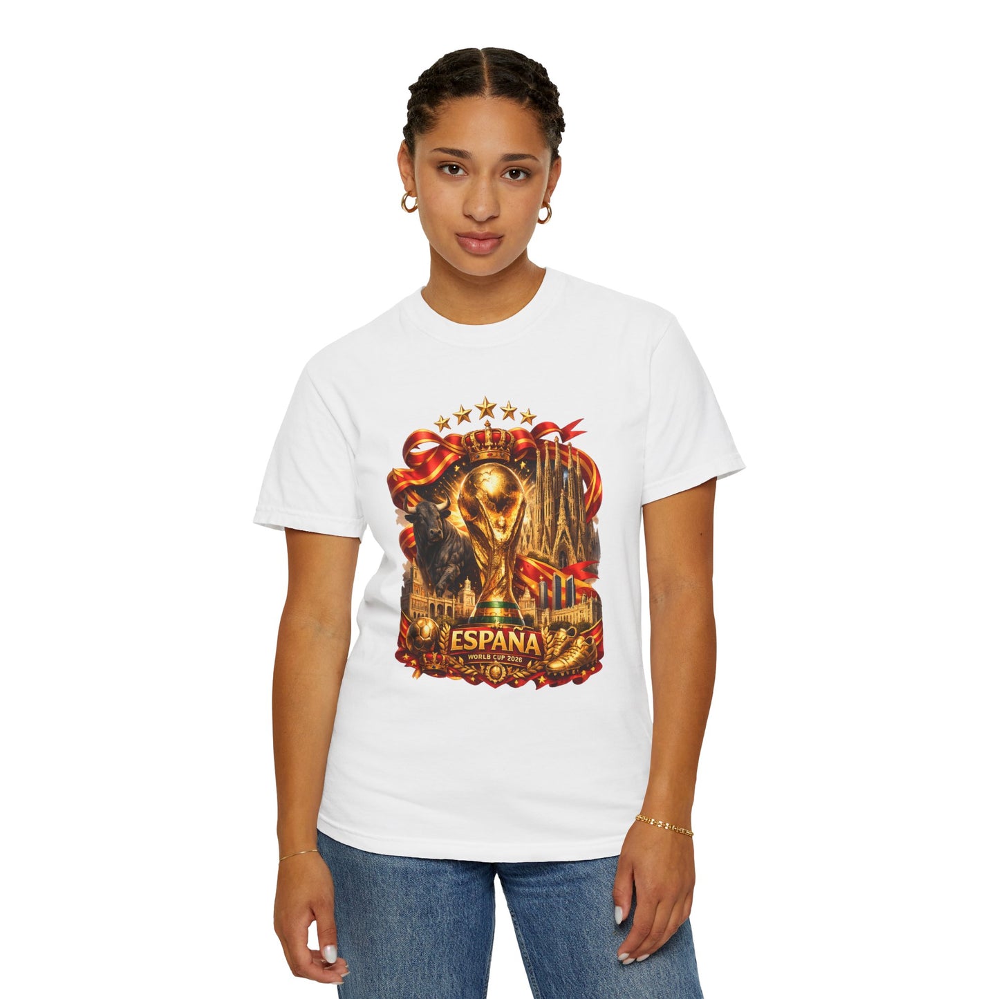 Spain Football World Cup 2026 'Reino Dorado' Iconic Elements | Premium Graphic Tee