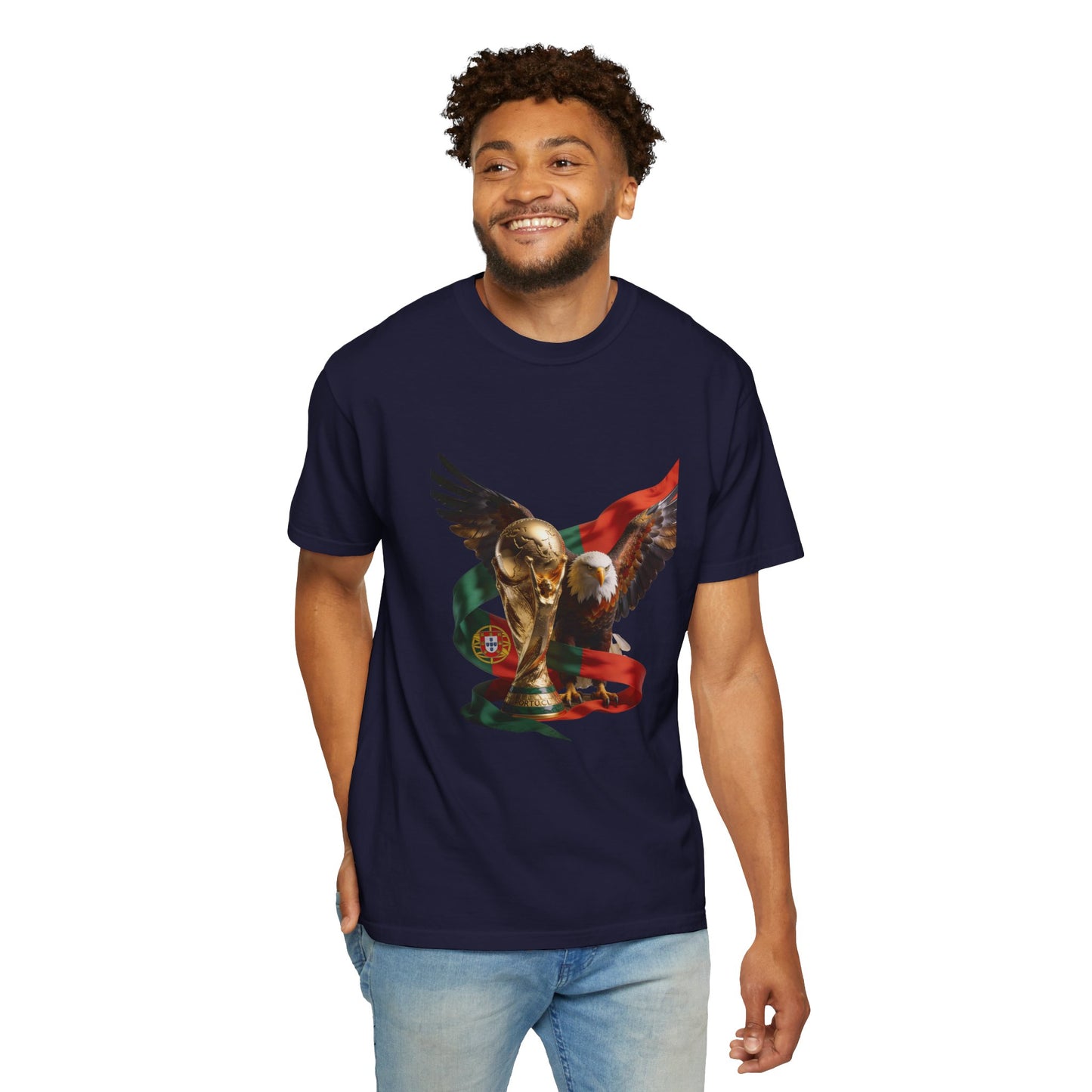 Portugal Football 'Asas da Vitória' Guardian Eagle & Trophy | Premium Graphic Tee