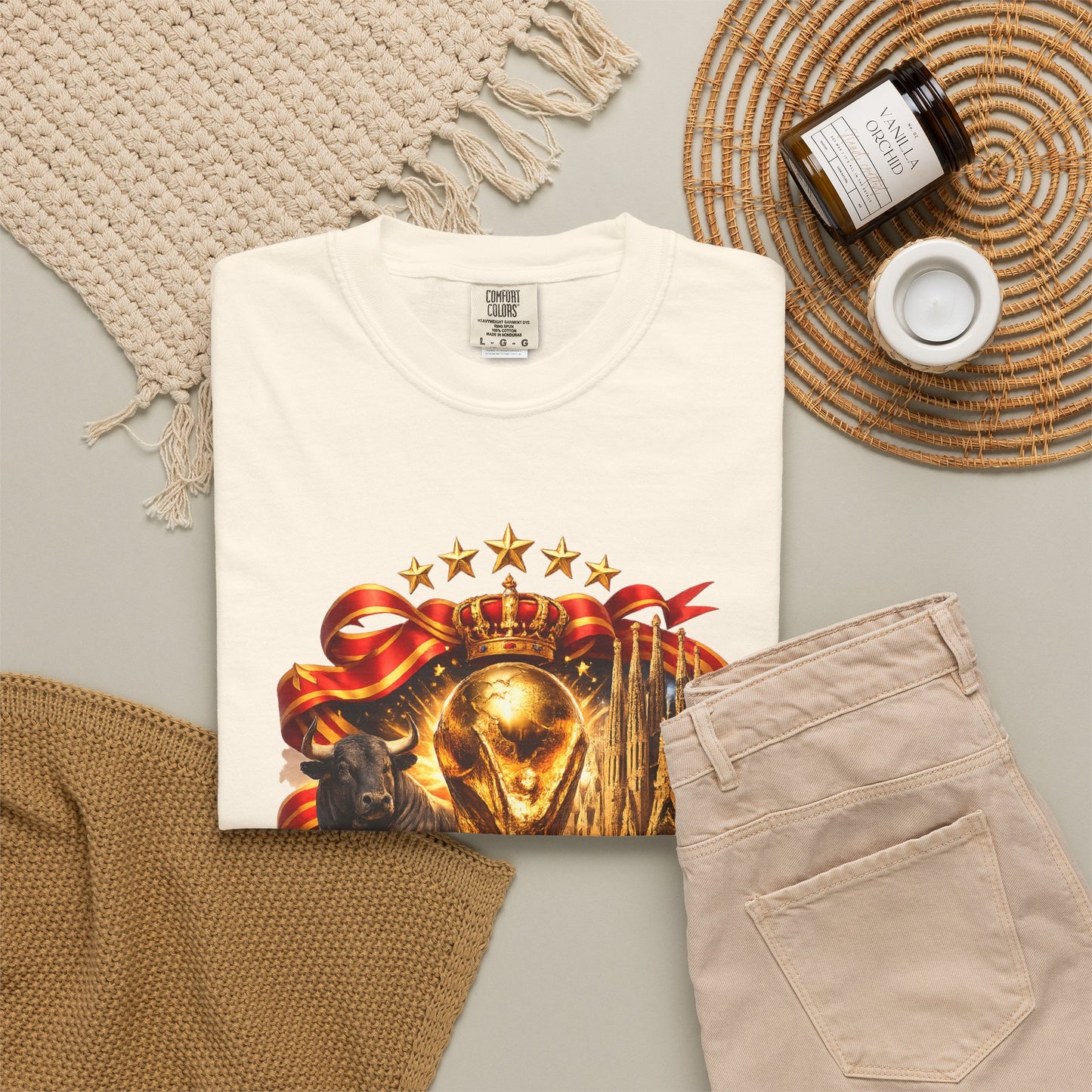 Spain Football World Cup 2026 'Reino Dorado' Iconic Elements | Premium Graphic Tee