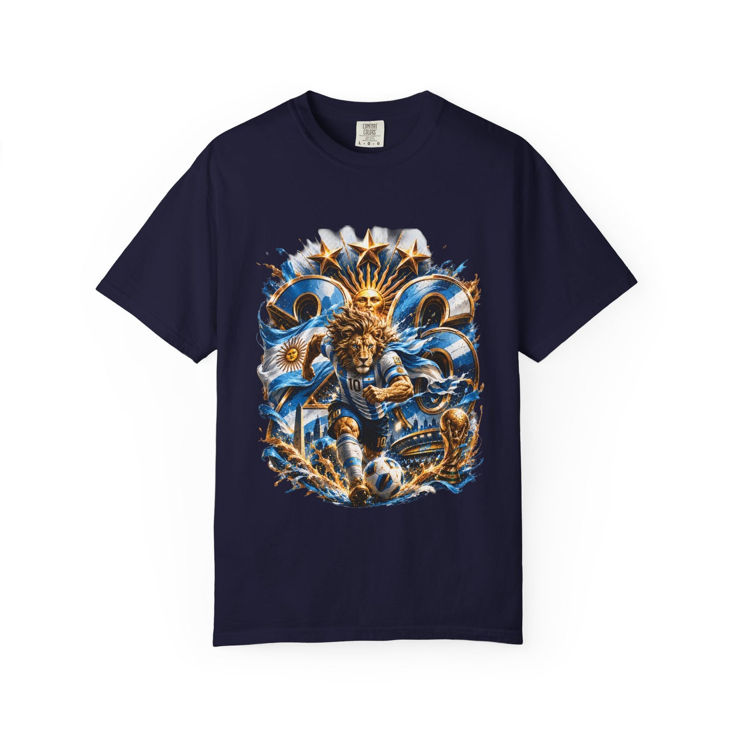 Argentina Football 'Leon de la Patria' World Cup 2026 Monogram – Premium Graphic Tee