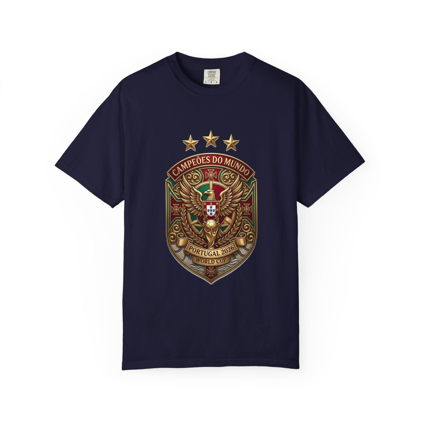 Portugal Football World Cup 2026 'Campeões do Mundo' Sovereign Shield | Premium Graphic Tee